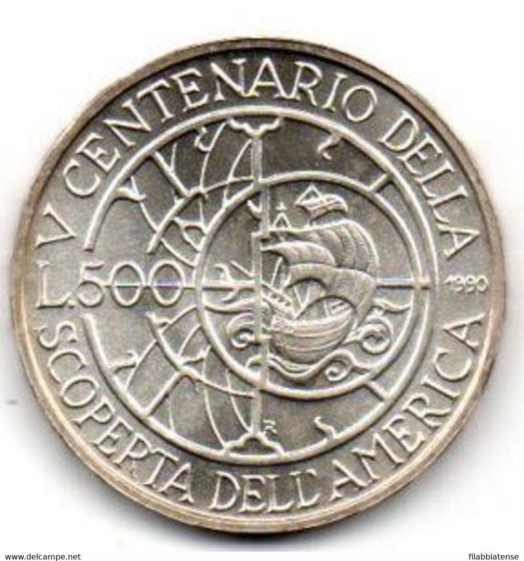 1990 - Italia 500 Lire Colombo - Senza Confezione    ----- - Gedenkmünzen