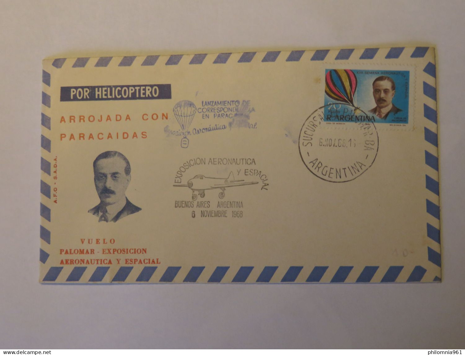 ARGENTINA FIRST FLIGHT COVER  1968 - Used Stamps