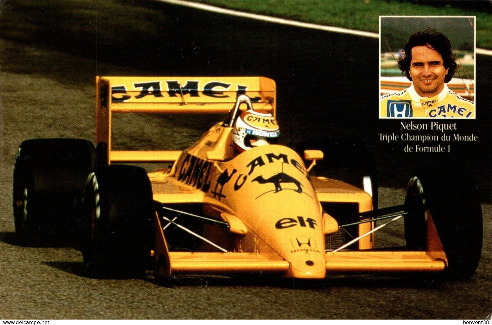 J1705 - NELSON PIQUET - Triple Champion Du Monde De Formule I - Camel - ELF - Autres & Non Classés