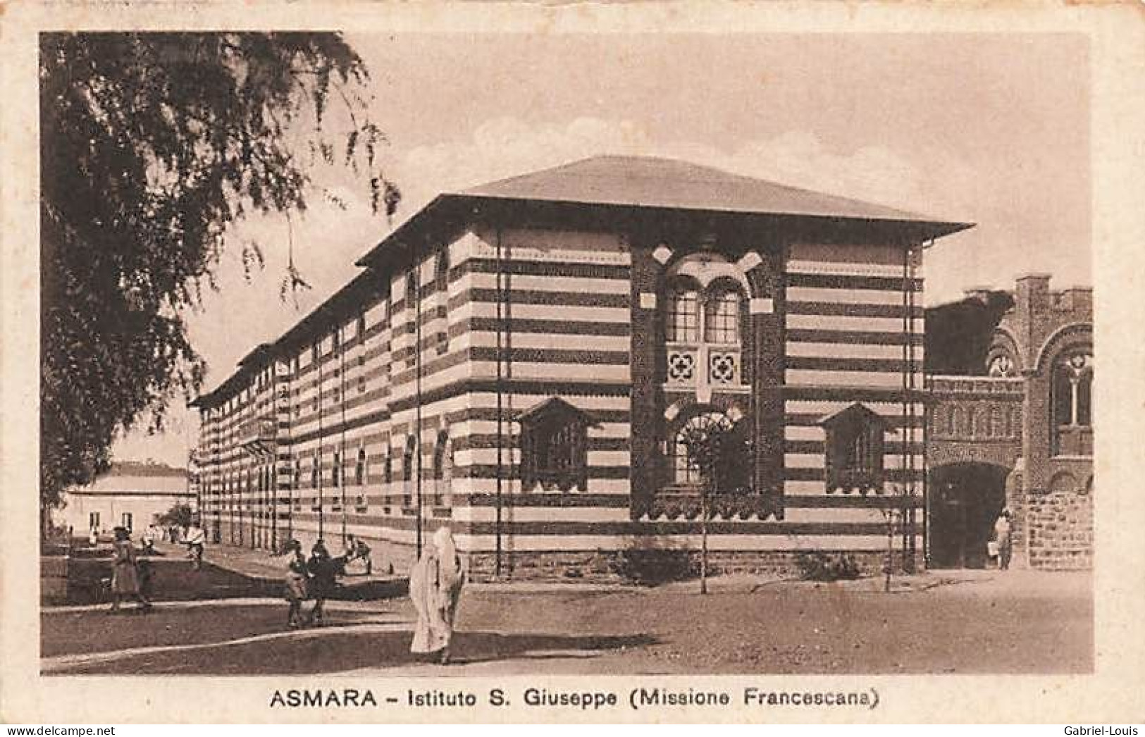 Asmara Istituto S. Giuseppe Missione Francescana Timbre Colonie Italiana Eritrea - Erythrée