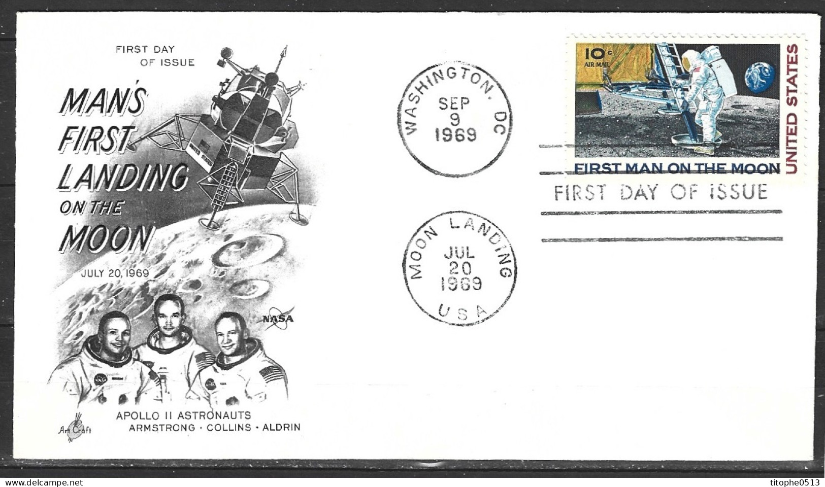 USA. PA 73 De 1969 Sur Enveloppe 1er Jour. Neil Armstrong. - Noord-Amerika