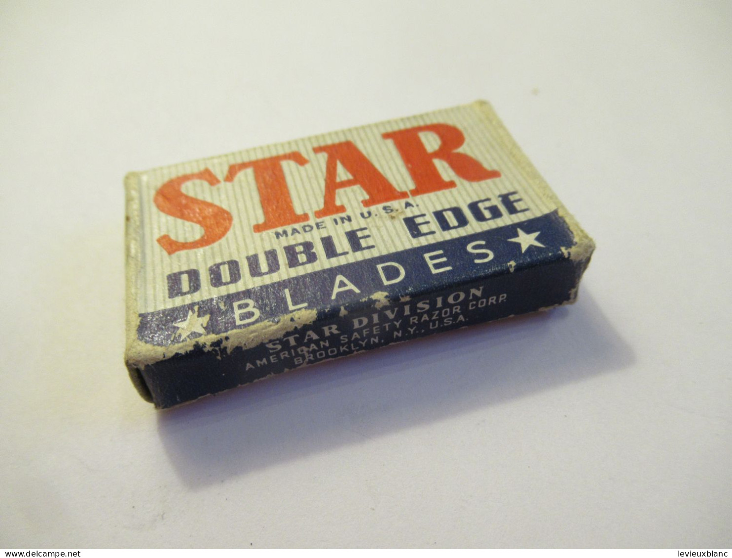 1 boite ancienne  de 5 lames de rasoir/ STAR/Double Edge /Blades made in USA/Brooklyn / Vers 1930-1950   PARF248