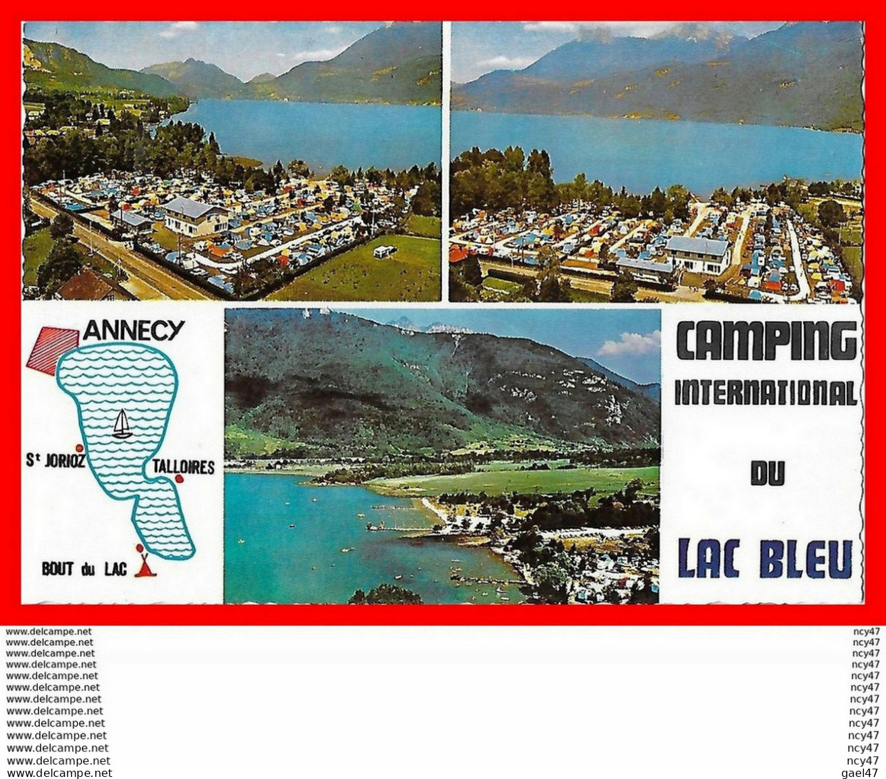 CPSM/gf (74) DOUSSARD.  Camping International Du Lac Bleu, Multivues...S1722 - Doussard