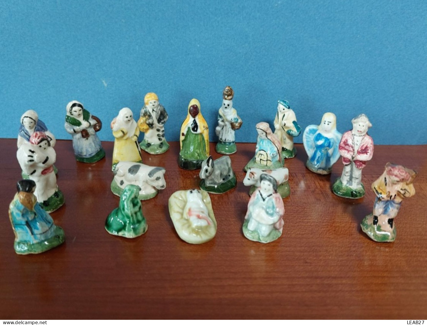 Lot De 19 Fèves Anciennes SANTONS Pour Crèche - Fait Main - Année 1985-1990 - Frühe Figuren