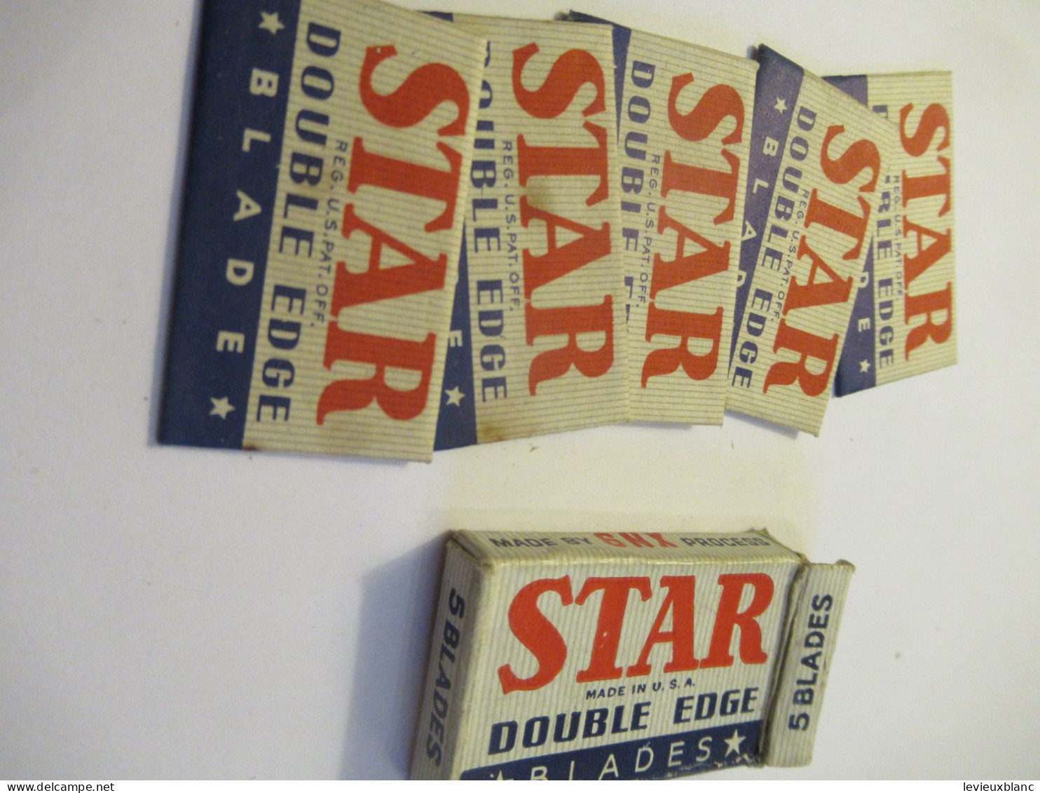 1 Boite Ancienne De 5 Lames De Rasoir / STAR/Double Edge /Made In USA/Brooklyn/ Vers 1930-1950        PARF251 - Razor Blades