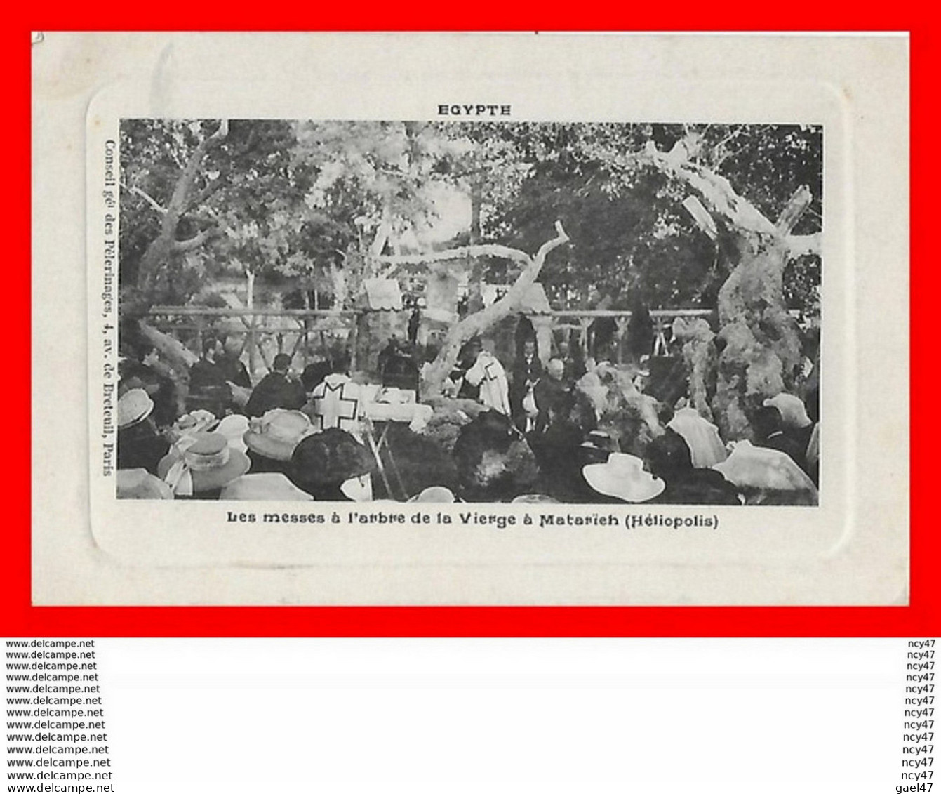 CPA MATARIEH (Egypte)   Les Messes à L'arbre De La Vierge à Matarïeh, Animé...CO1612 - Matareya