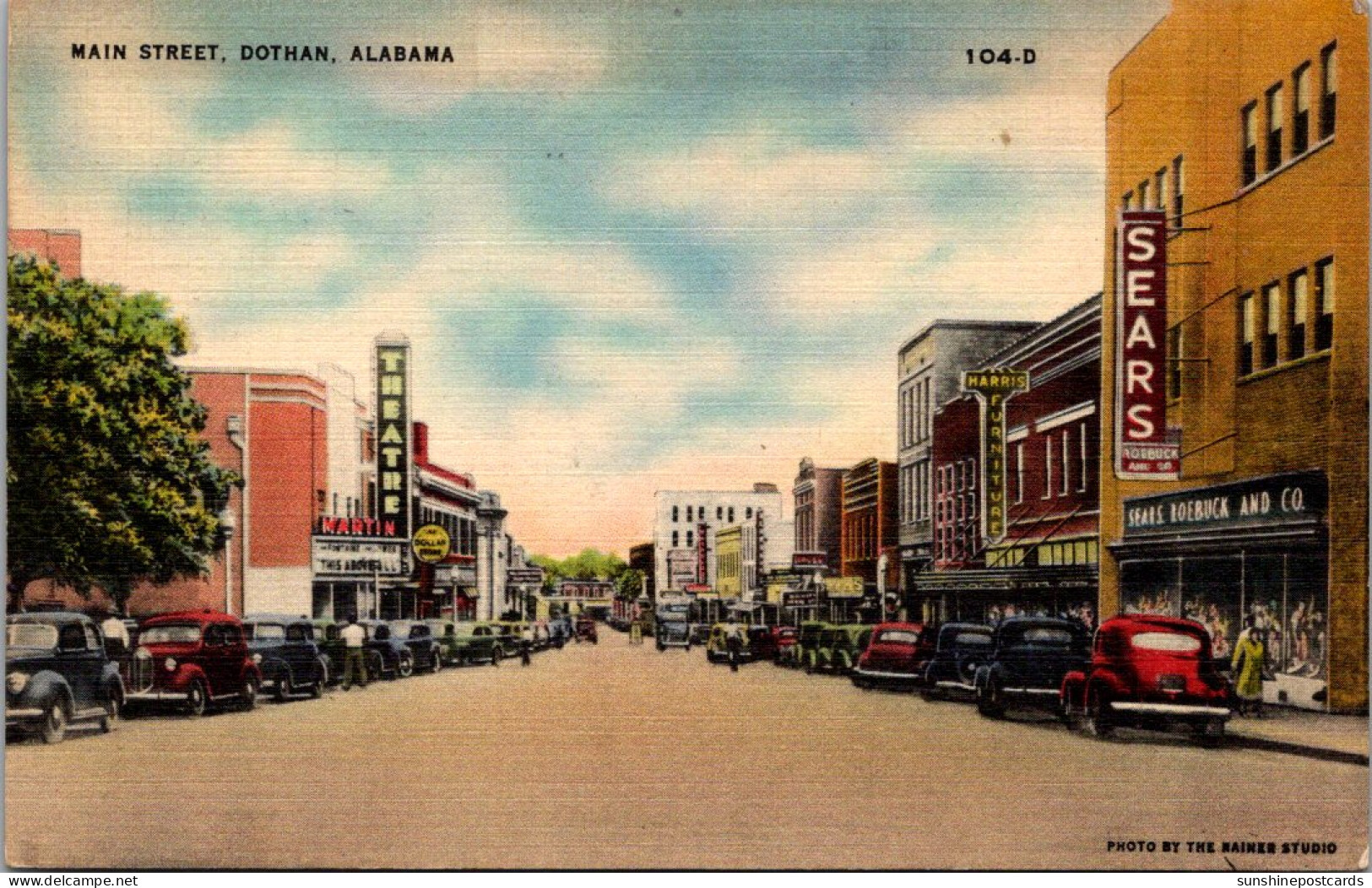 Alabama Dothan Main Street 1944 - Altri & Non Classificati