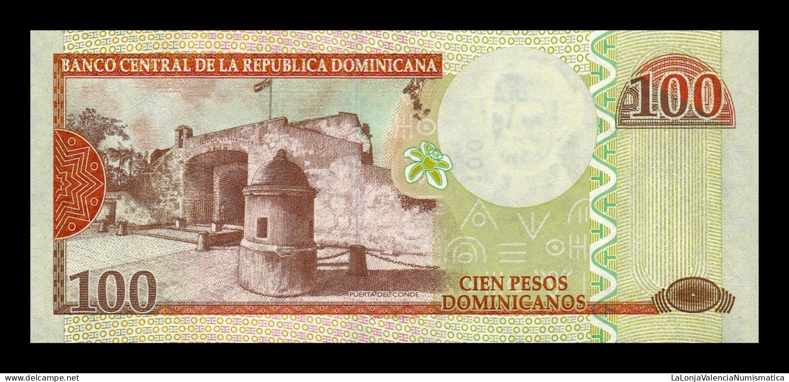 República Dominicana 100 Pesos Dominicanos 2012 Pick 184b Low Serial 91 Sc Unc - Dominicaine