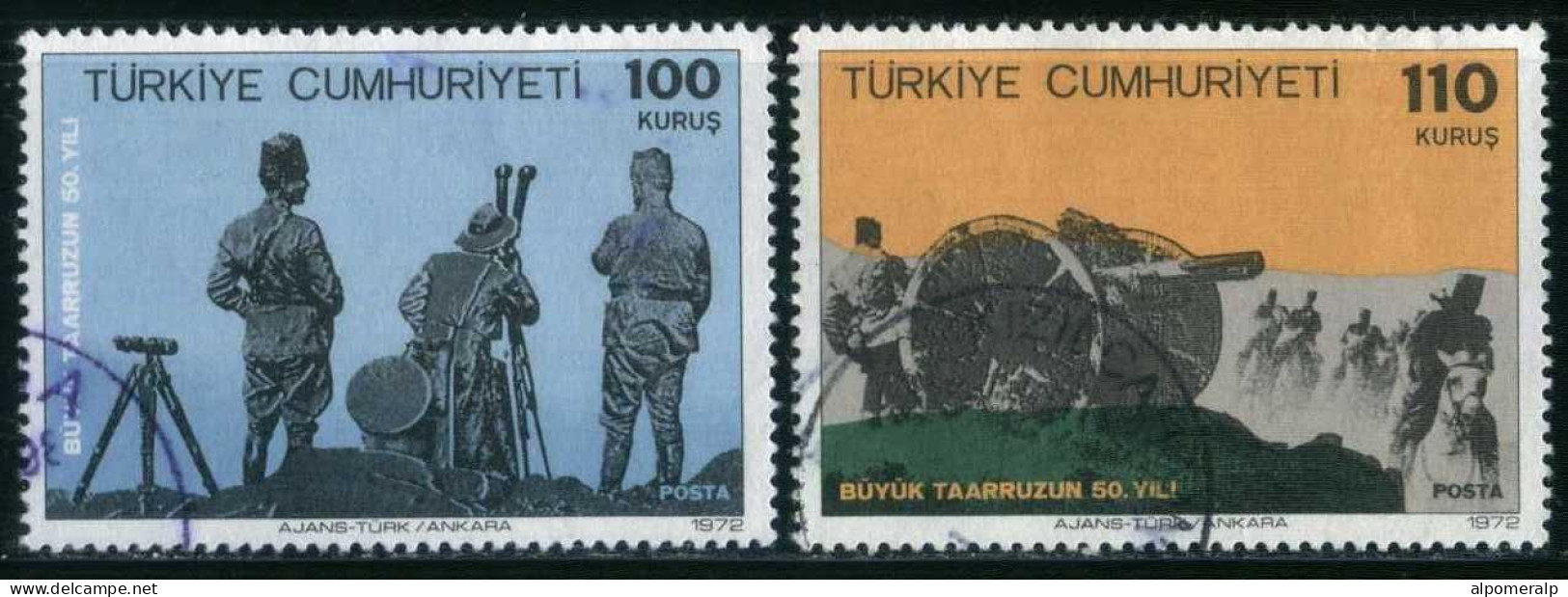 Türkiye 1972 Mi 2264-2265 Great Offensive - Used Stamps