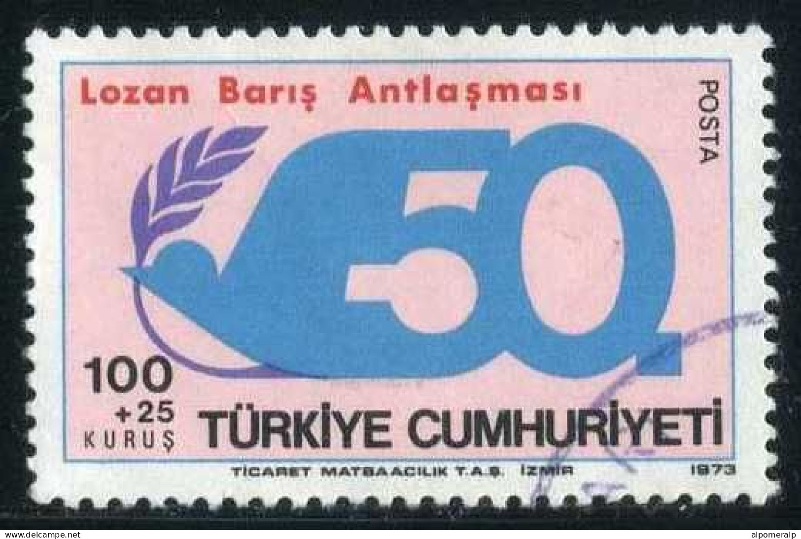 Türkiye 1973 Mi 2289 Lausanne Peace Treaty - Oblitérés