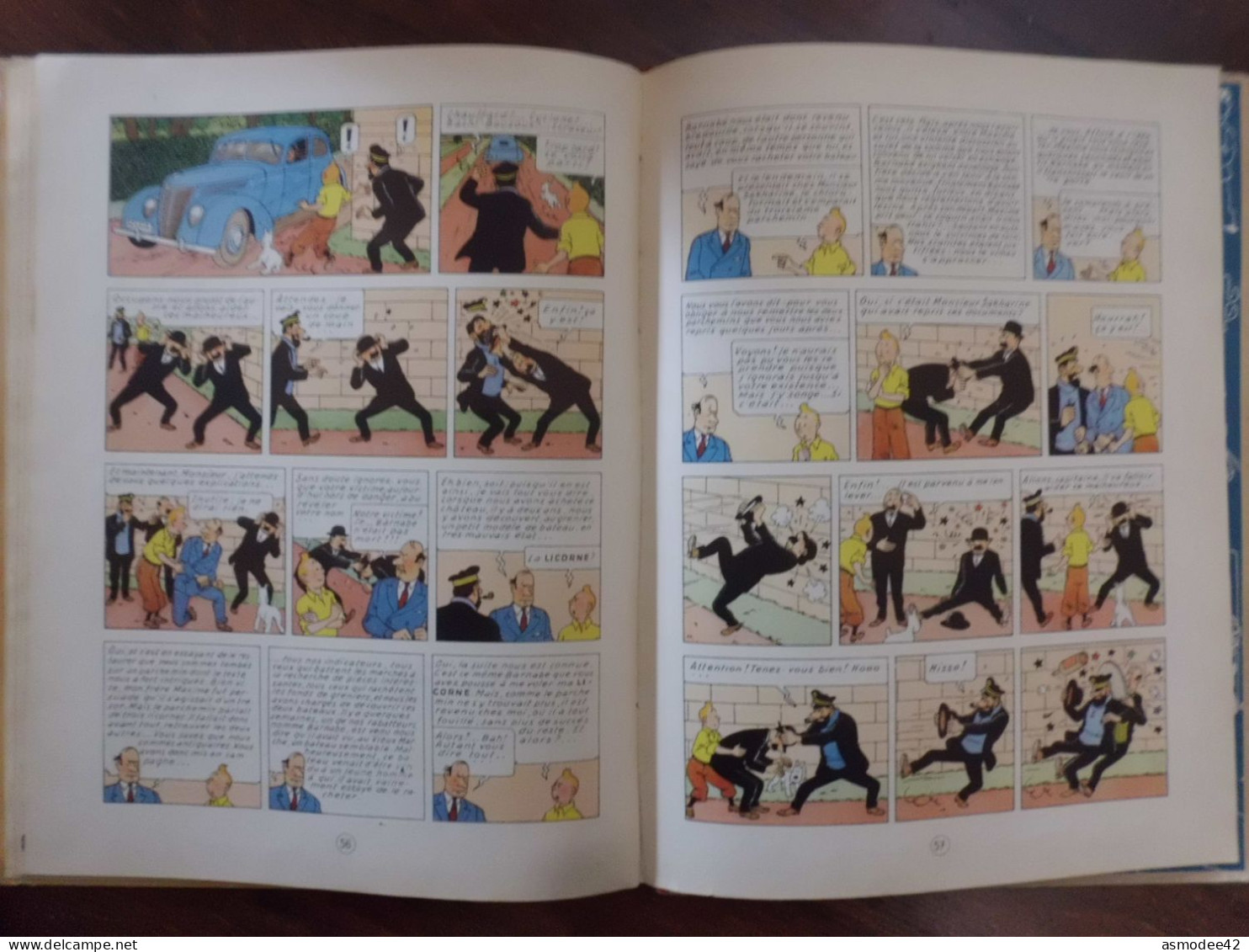 TINTIN   LE SECRET DE LA  LICORNE  EO 1947   ETAT MOYEN INTERIEUR FRAIS