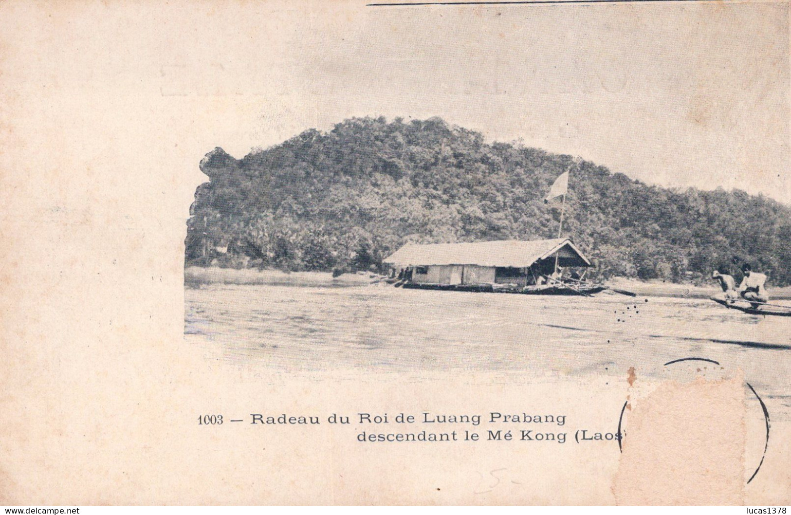 LAOS - Précurseur 1904 - Radeau Du Roi De Luang Prabang Descendant Le Me Kong - Laos