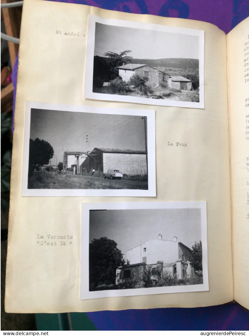 Manuscrit sur le village de Seillons (Var) par l’historien Elie Florens 1960