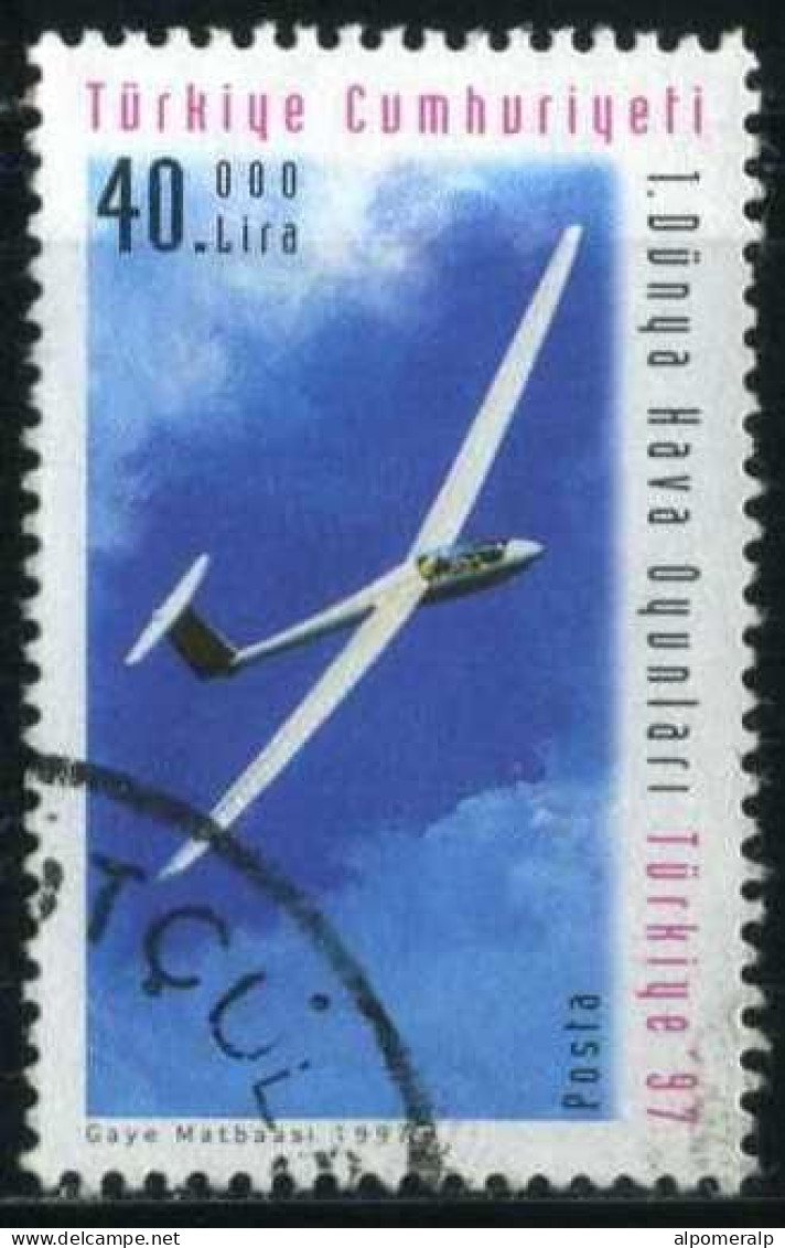 Türkiye 1997 Mi 3126 Sailplane, World Air Games,  Aviation - Used Stamps