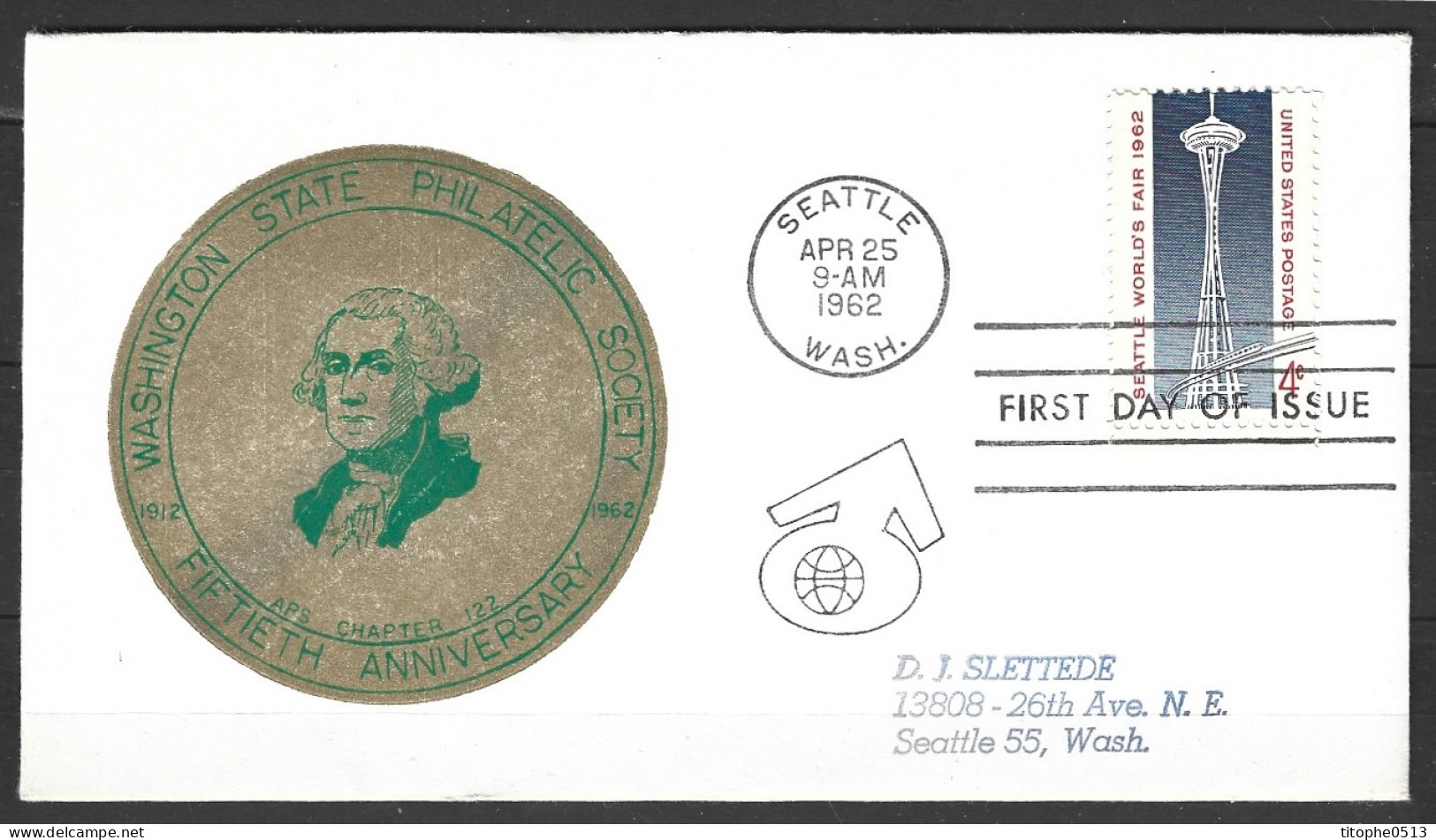 USA. N°729 De 1962 Sur Enveloppe 1er Jour. Effigie De G. Washington. - George Washington