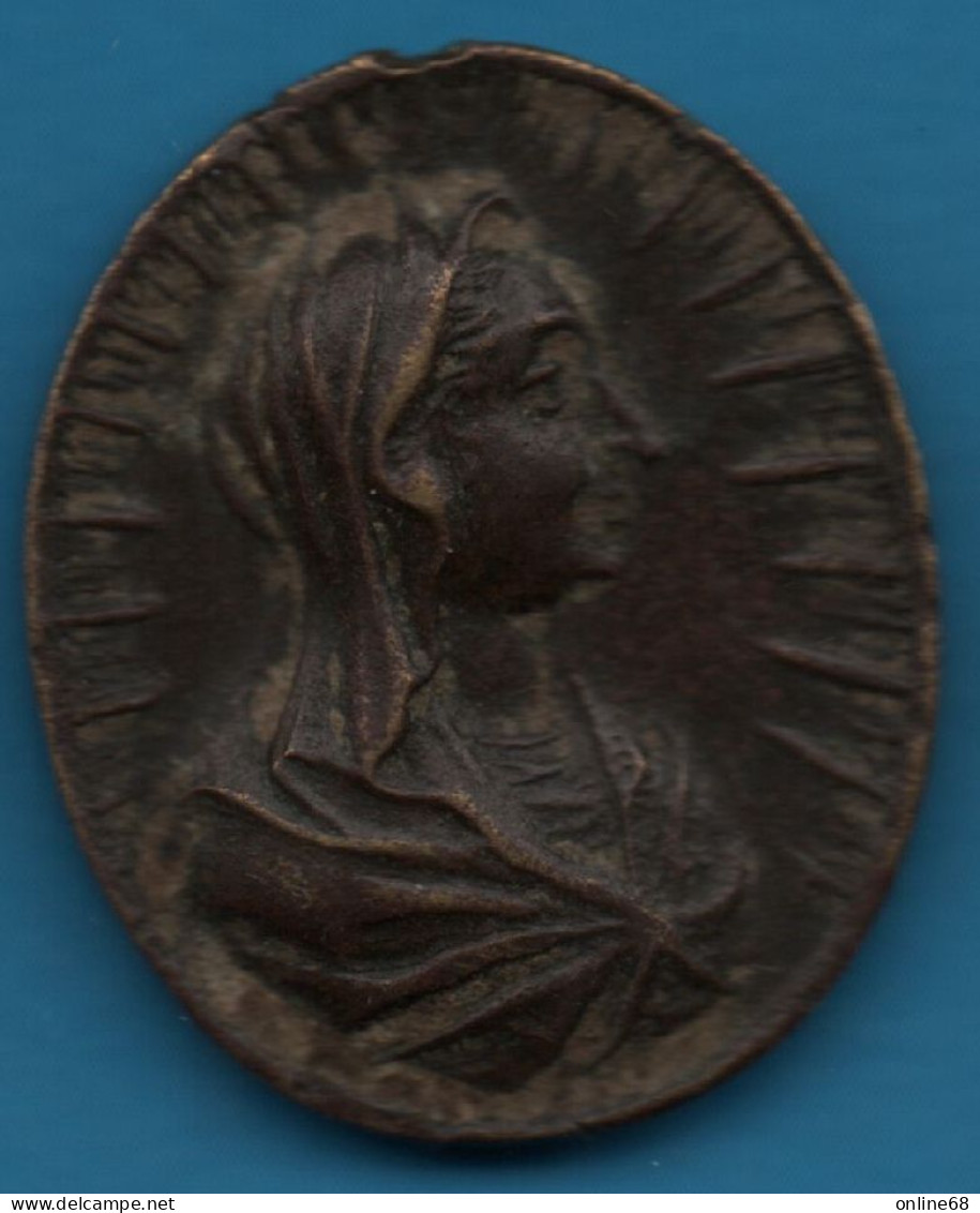 FRANCE MEDAILLE RELIGIEUSE JESUS + MARIE - Royaux / De Noblesse