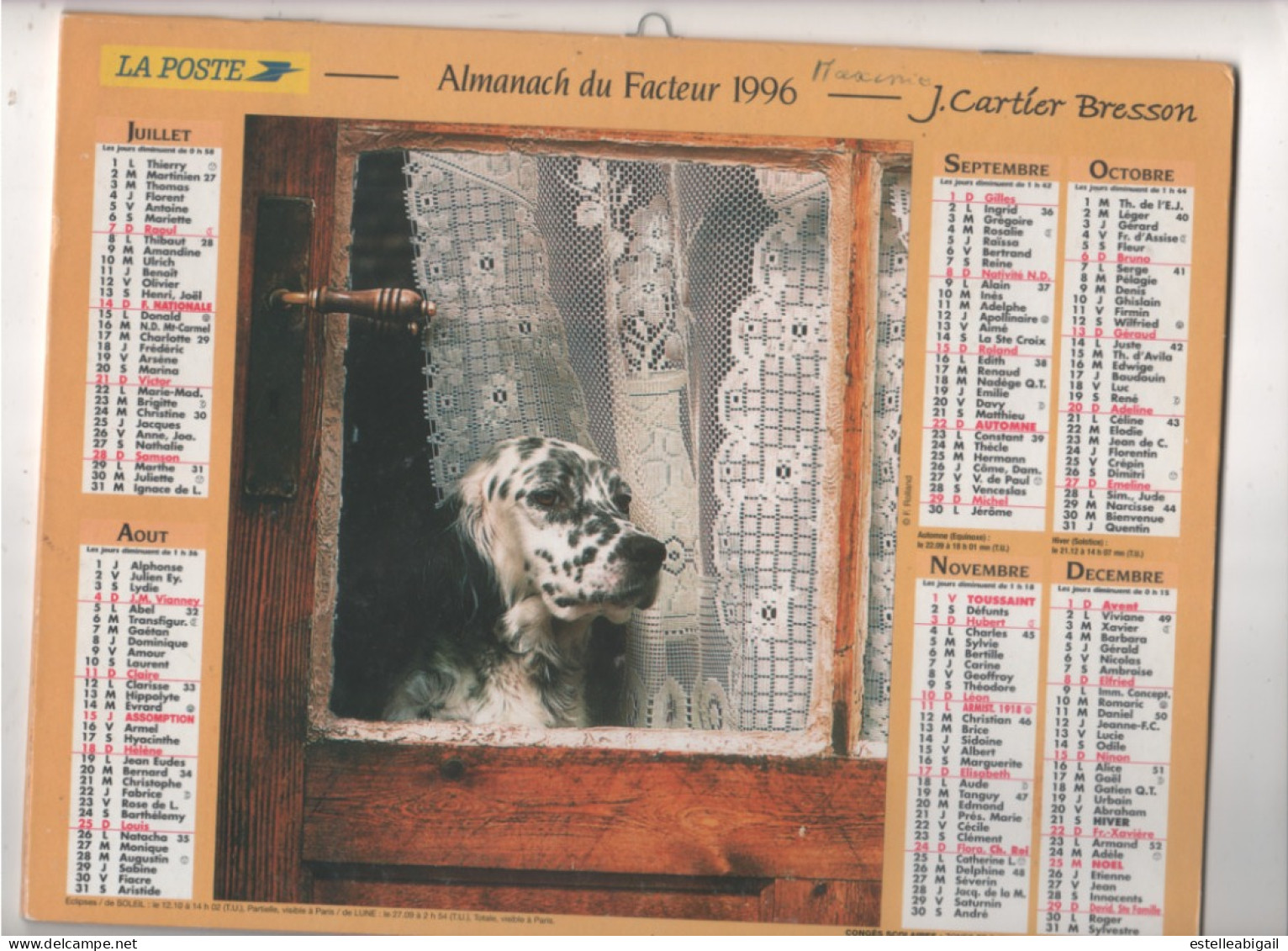 Calendrier Des Postes 1996 - Formato Grande : 1991-00