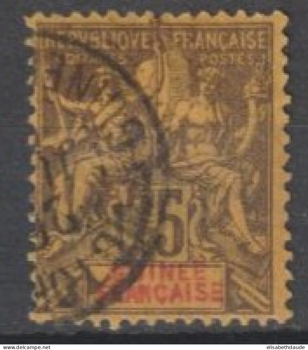 TYPE GROUPE - 1892 - GUINEE - YVERT N°12 OBLITERE (AMINCI / THIN) - COTE = 60 EUR. - - Gebruikt