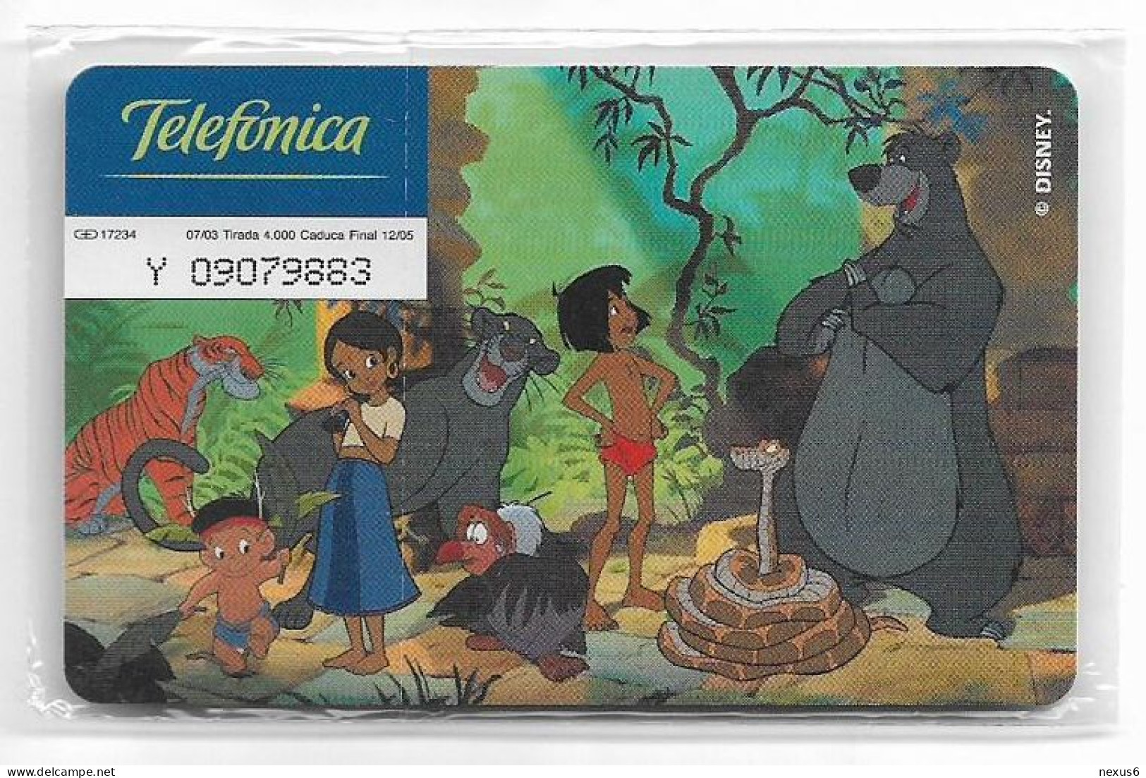Spain - Telefónica - Disney El Libro De La Selva 2 - Shanti - P-537 - 07.2003, 3€, 4.000ex, NSB - Privatausgaben