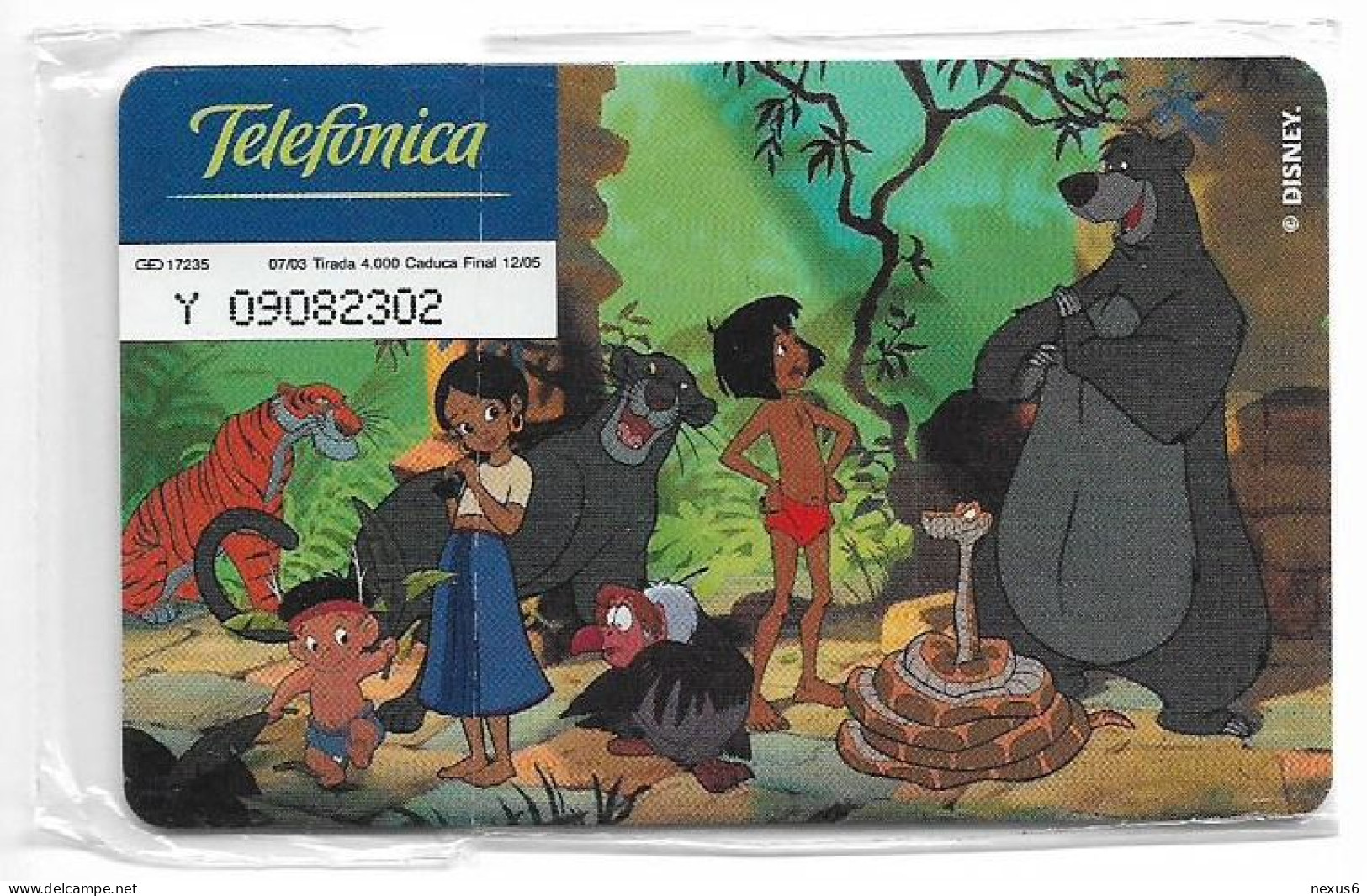 Spain - Telefónica - Disney El Libro De La Selva 2 - Bagueera - P-538 - 07.2003, 3€, 4.000ex, NSB - Privatausgaben