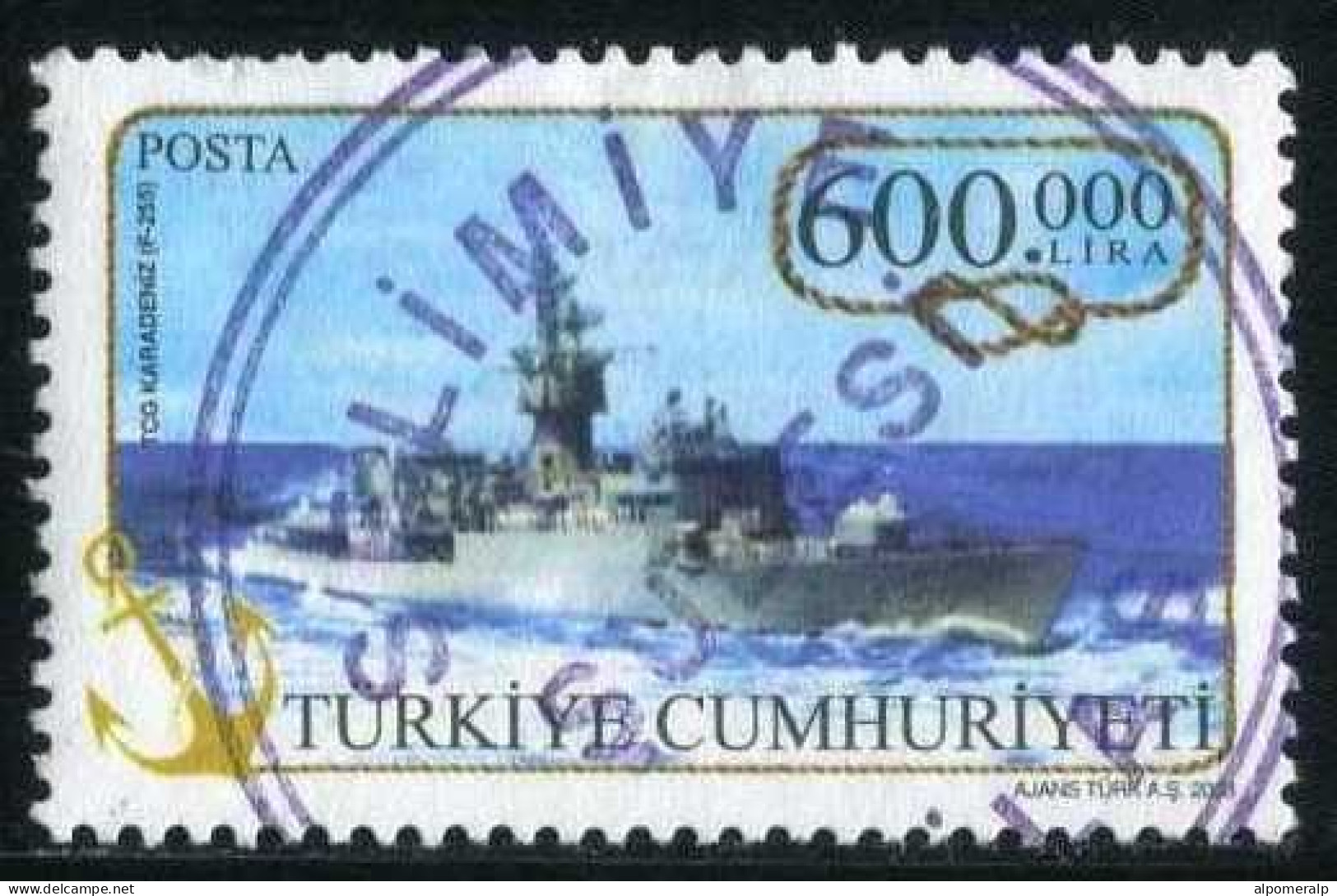 Türkiye 2003 Mi 3359 Frigate "Karadeniz" (F-255), Navy Ships - Usati