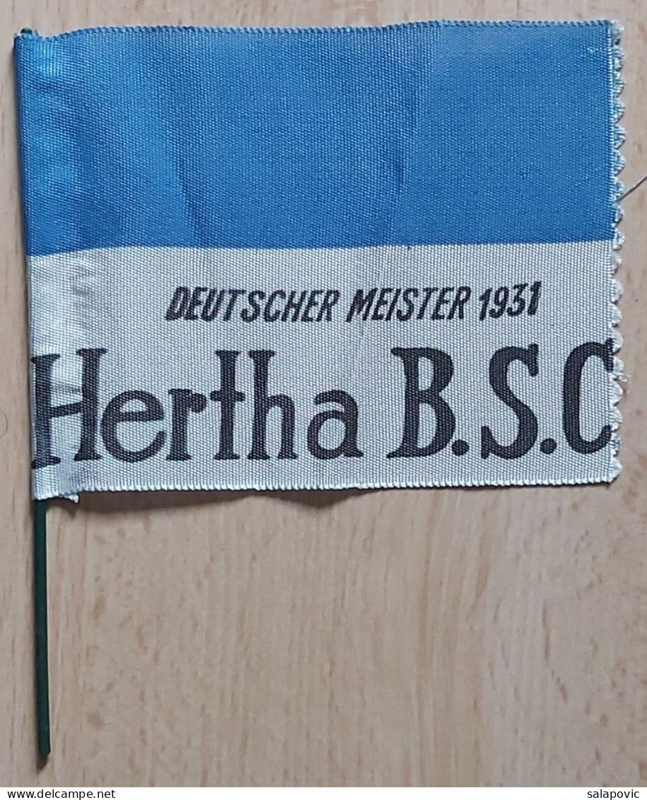 Hertha BSC Germany, Deutscher Meister 1931 Football Club Football Fussball Soccer Calcio PENNANT ZS 1 KUT - Bekleidung, Souvenirs Und Sonstige