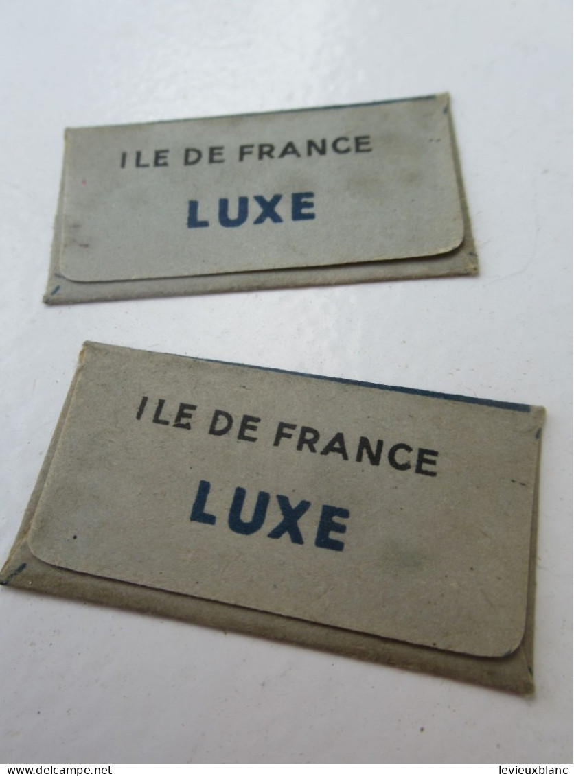 2 Lames De Rasoir Avec Enveloppes  / ILE DE FRANCE/ Luxe/ Licence Française ?/Made In France ?/Vers 1930-1940  PARF256 - Razor Blades