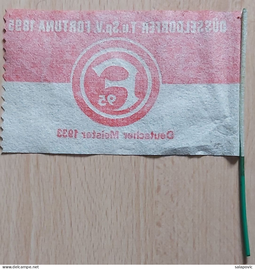 Düsseldorfer TuS Fortuna 1895  Germany, Deutscher Meister 1933 Football Club Fussball Soccer Calcio PENNANT ZS 1 KUT - Bekleidung, Souvenirs Und Sonstige