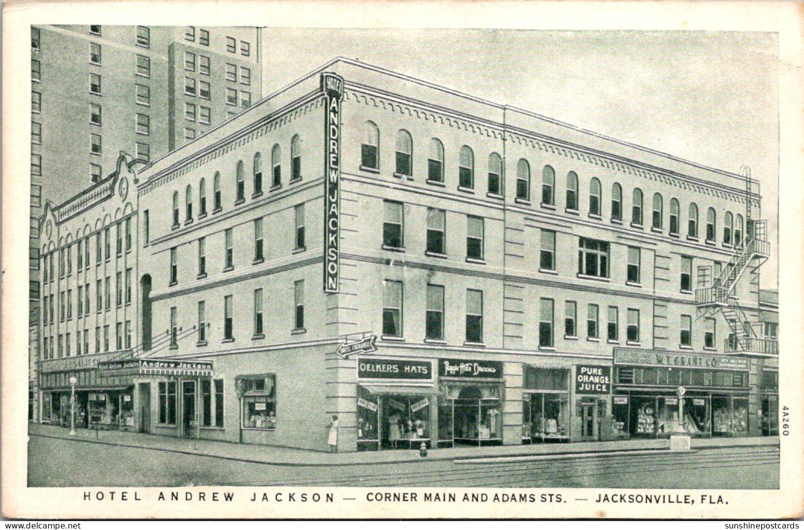 Florida Jacksonville Hotel Andrew Jackson Curteich - Jacksonville