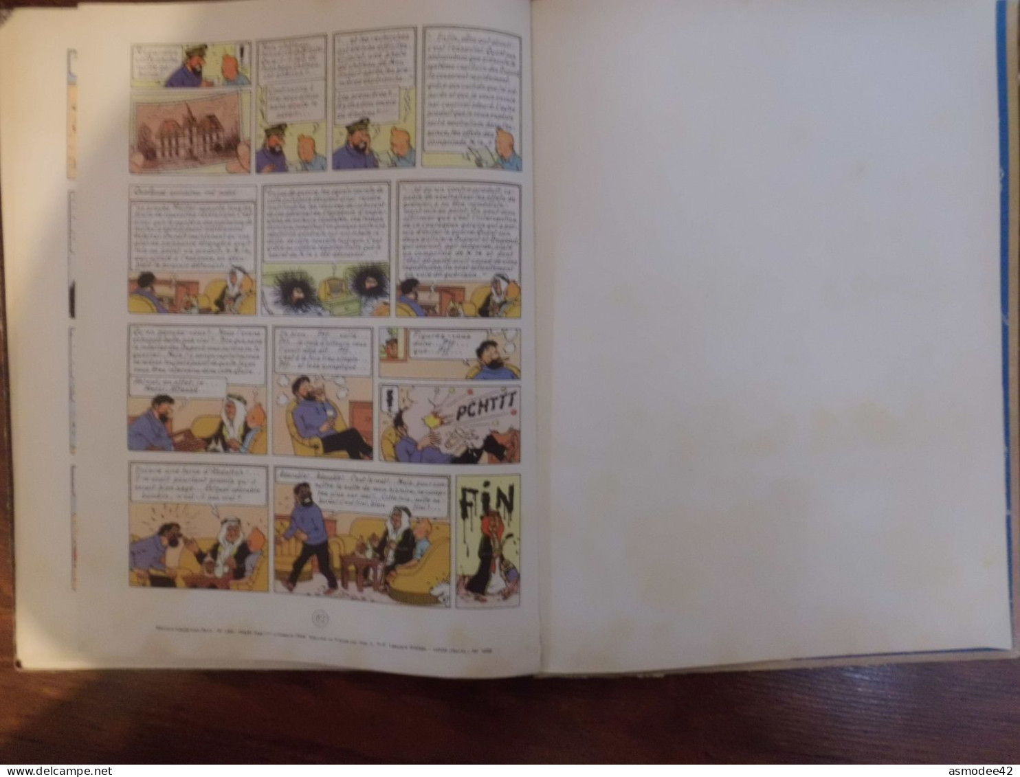 TINTIN  AU PAYS DE L OR NOIR  1950   ETAT MOYEN INTERIEUR FRAIS