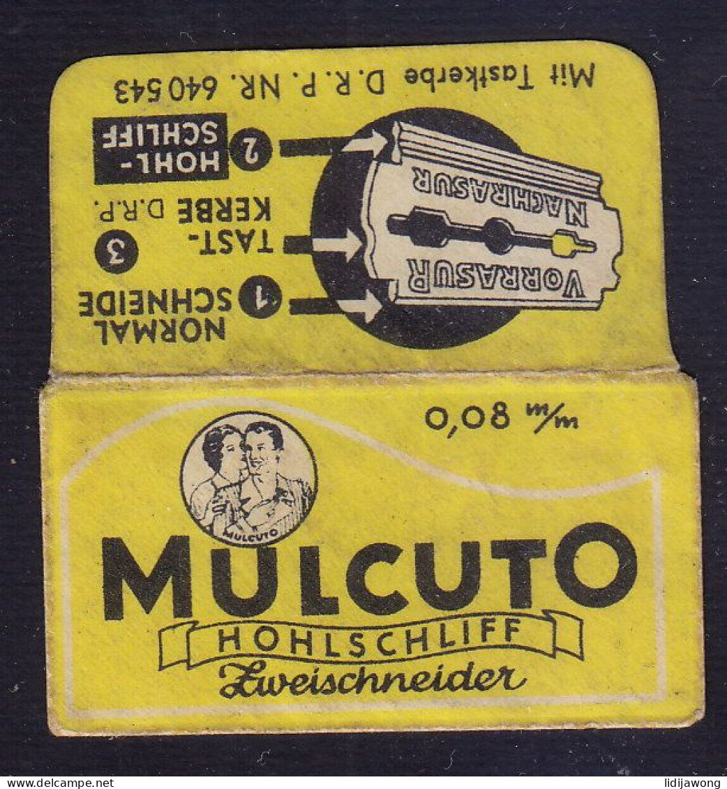 "MULCUTO" Razor Blade Old Vintage WRAPPER (see Sales Conditions) - Lames De Rasoir