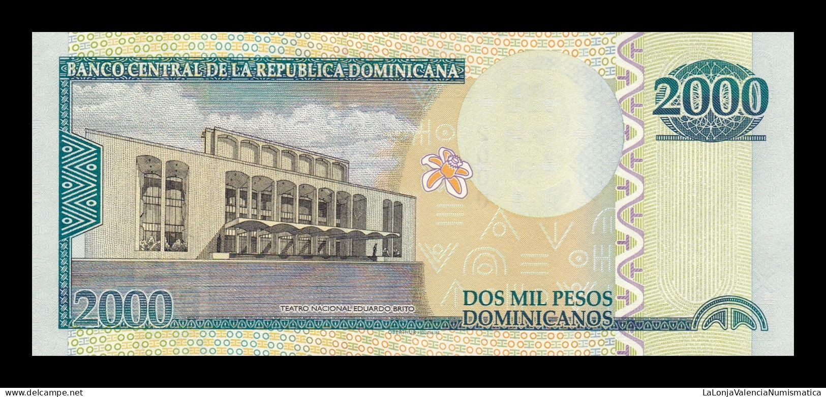 República Dominicana 2000 Pesos Dominicanos 2012 Pick 188b Low Serial 46 Sc Unc - Dominicaine