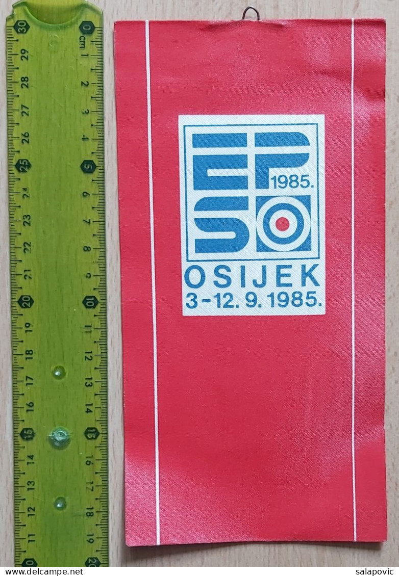 Shooting Weapons European Championship (EPSO) Croatia Osijek 1985 Archery  PENNANT,  ZS 1 KUT - Tir à L'Arc