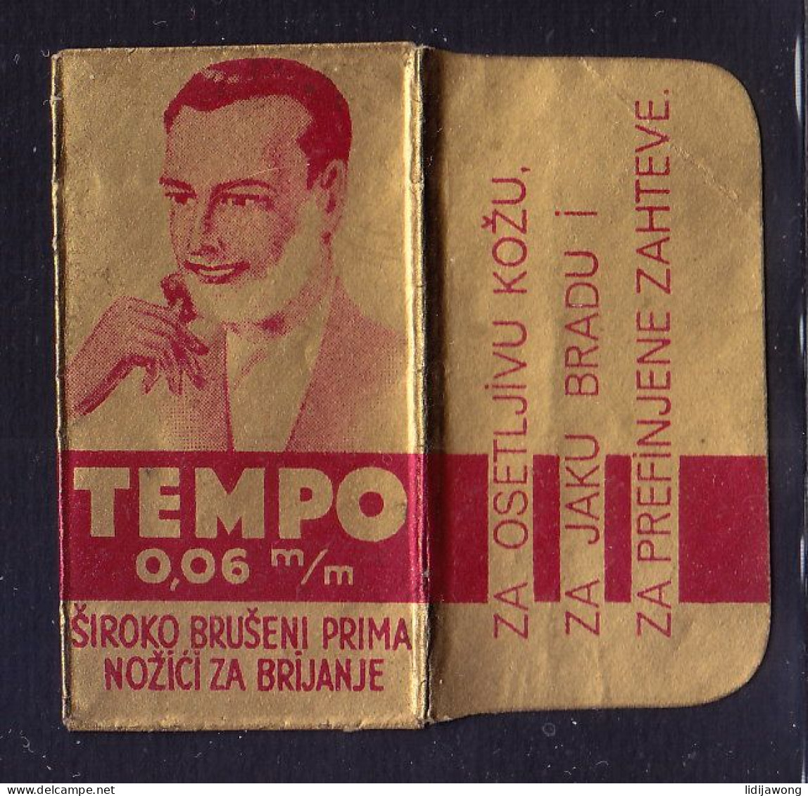 "TEMPO" Razor Blade Old Vintage WRAPPER (see Sales Conditions) - Lames De Rasoir