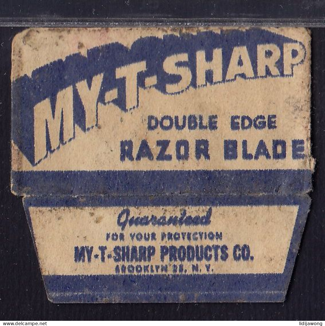 "MY-T-SHARP" Razor Blade Old Vintage WRAPPER Brooklyn (see Sales Conditions) - Lames De Rasoir