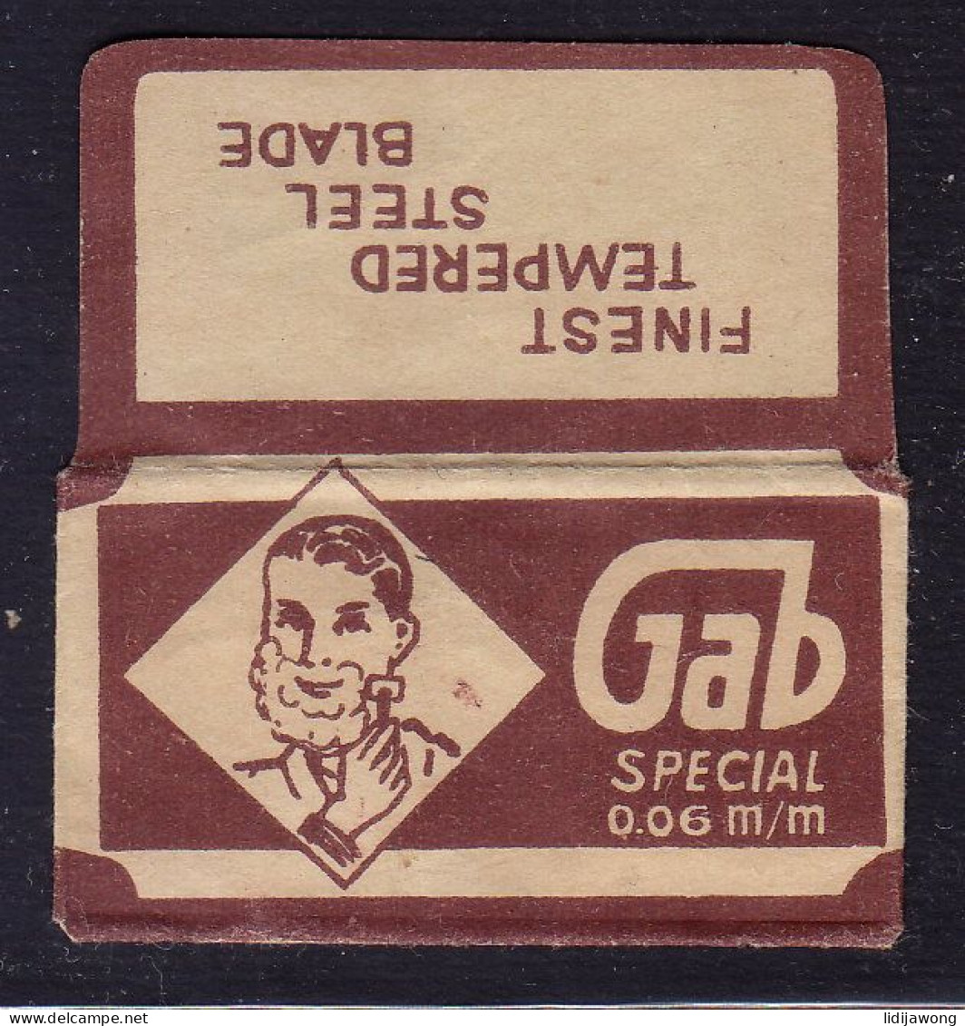 "GAB" Razor Blade Old Vintage WRAPPER (see Sales Conditions) - Lames De Rasoir