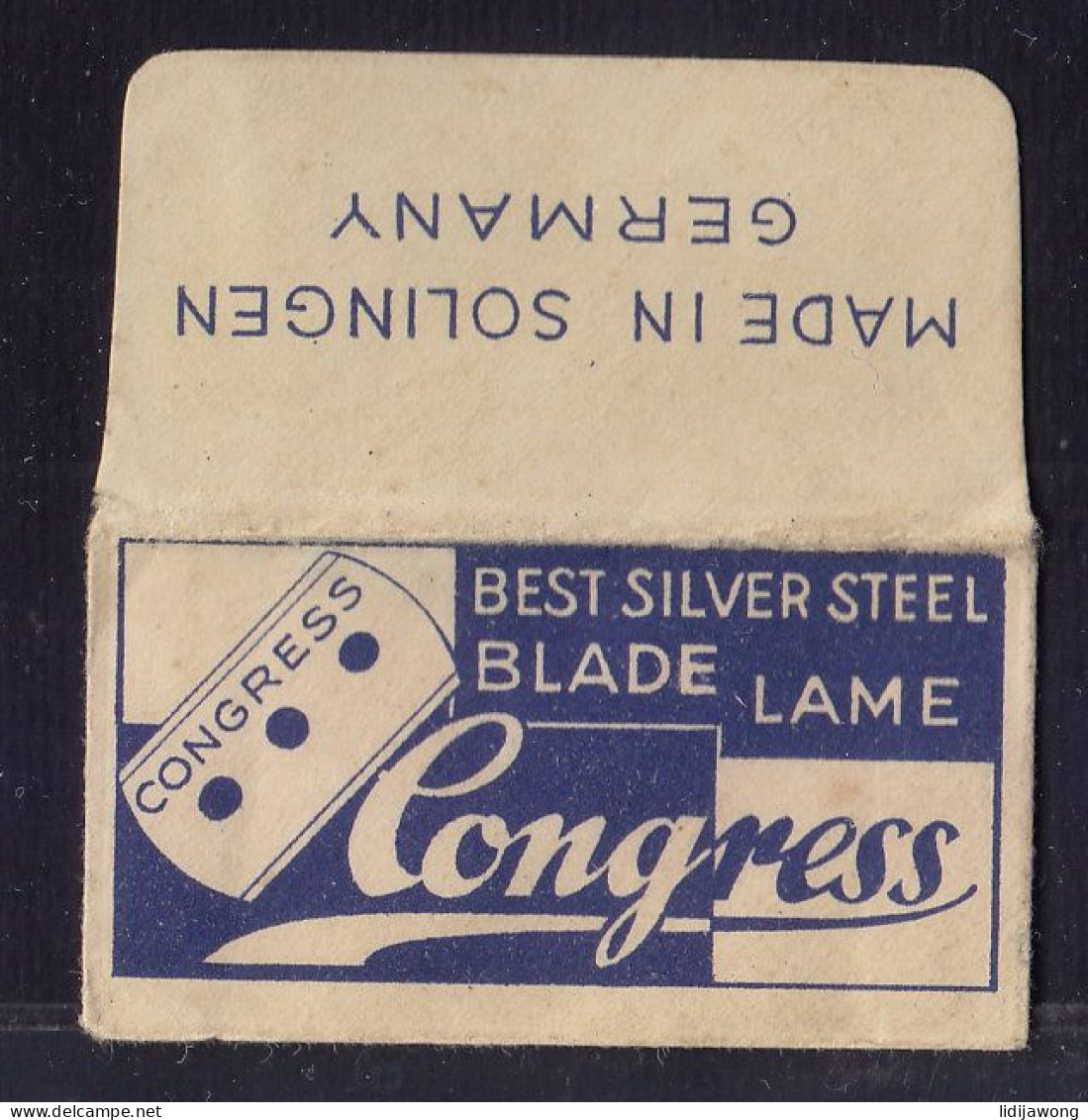 "CONGRESS" Razor Blade Old Vintage WRAPPER (see Sales Conditions) - Lames De Rasoir