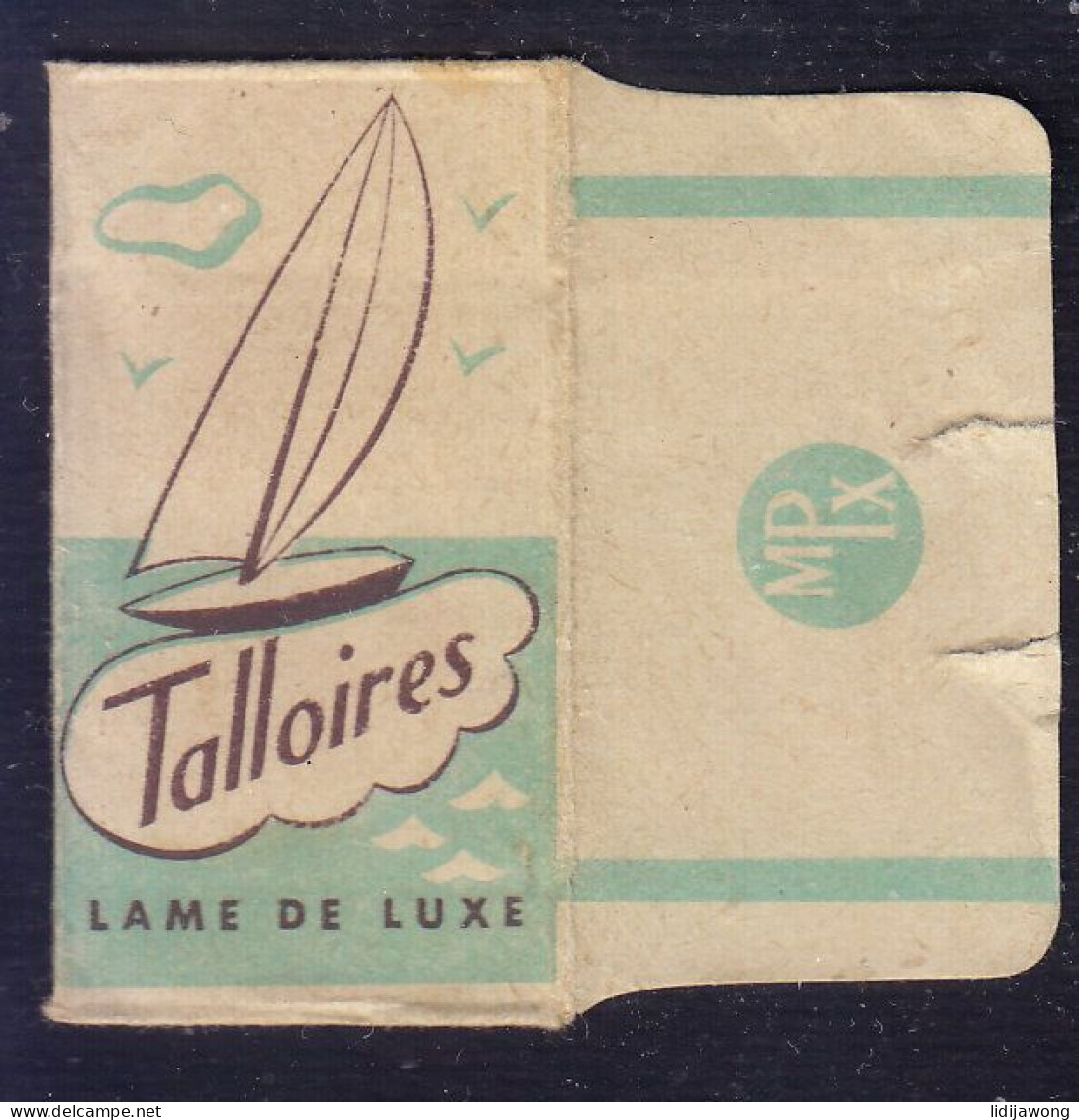 "TALLOIRES" Razor Blade Old Vintage WRAPPER (see Sales Conditions) - Lames De Rasoir