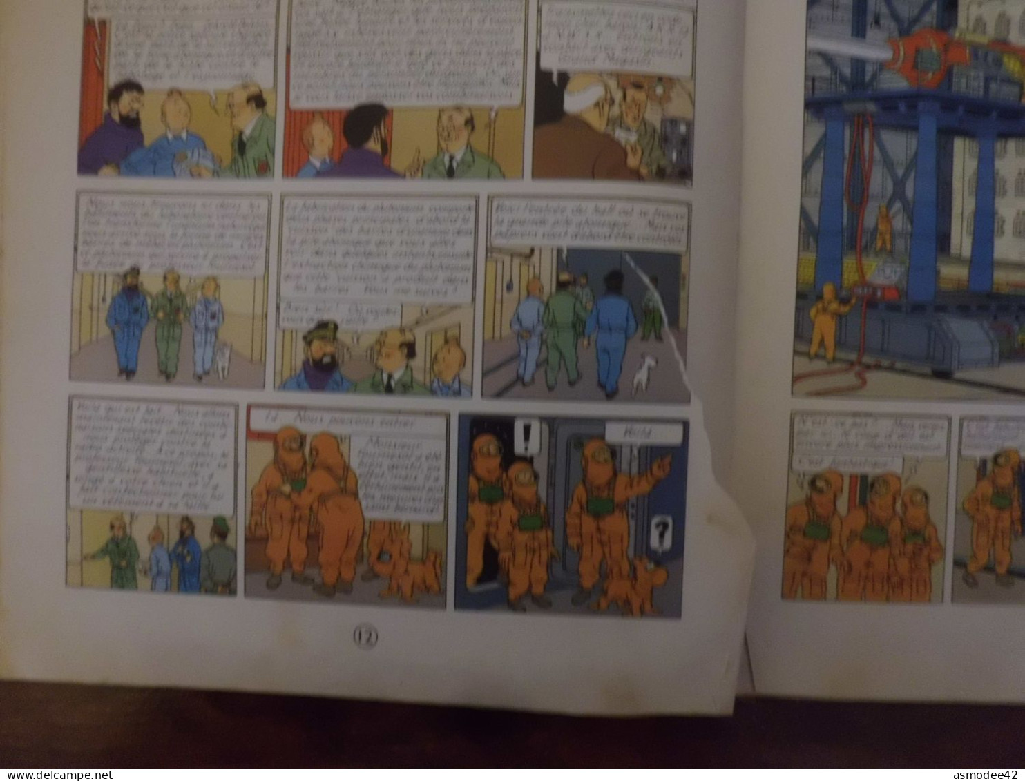 TINTIN  OBJECTIF LUNE    1953   MAUVAIS ETAT COMPLET