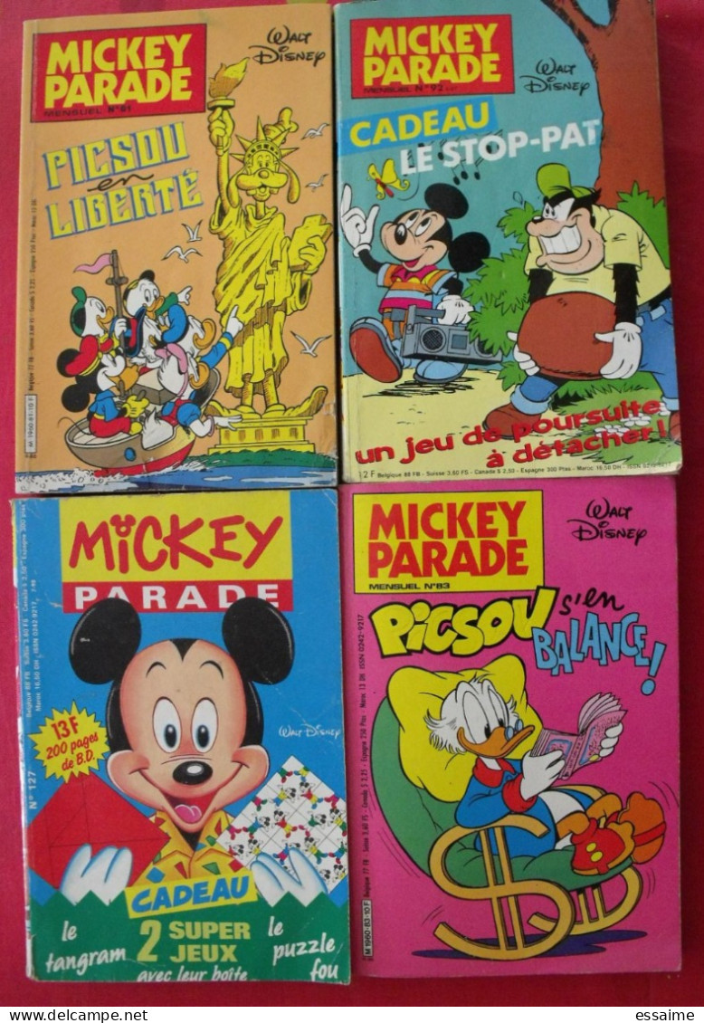 4 Mickey Parade N° 81,83,92,127. 1986-90. Picsou Donald. à Redécouvrir - Mickey Parade