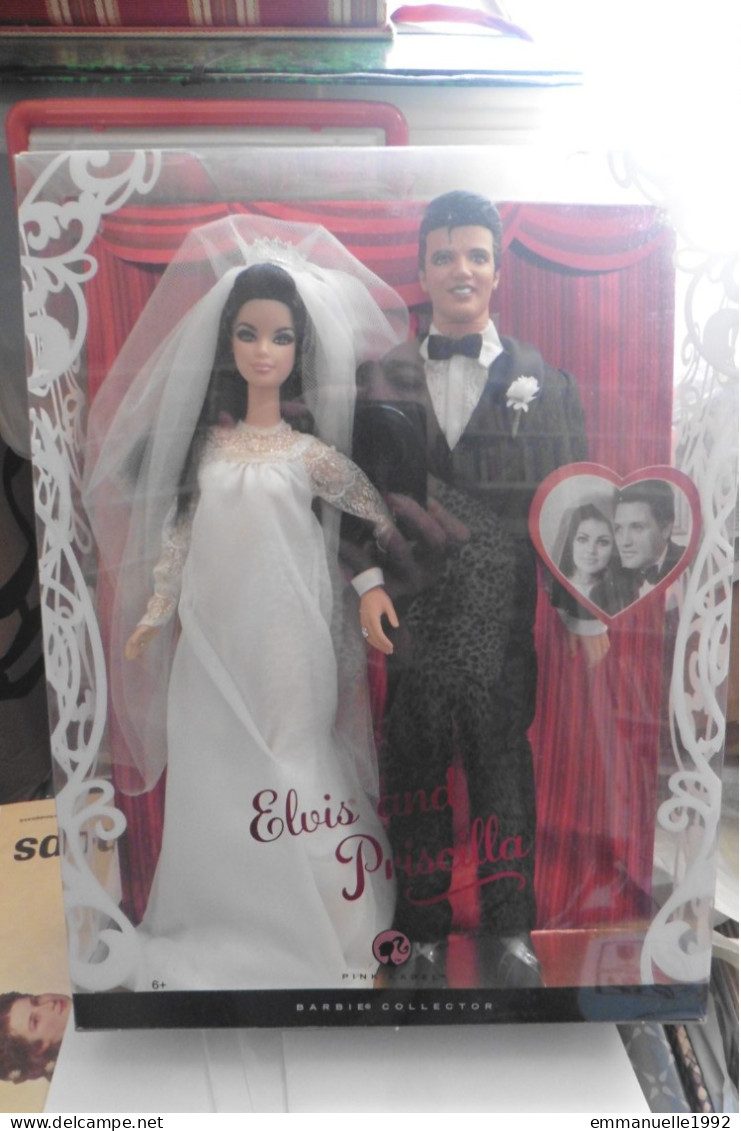 Barbie Mariage Elvis Presley And Priscilla Wedding At Las Vegas 1967 Mattel Collector 2008 Pink Label RARE !!! - Barbie