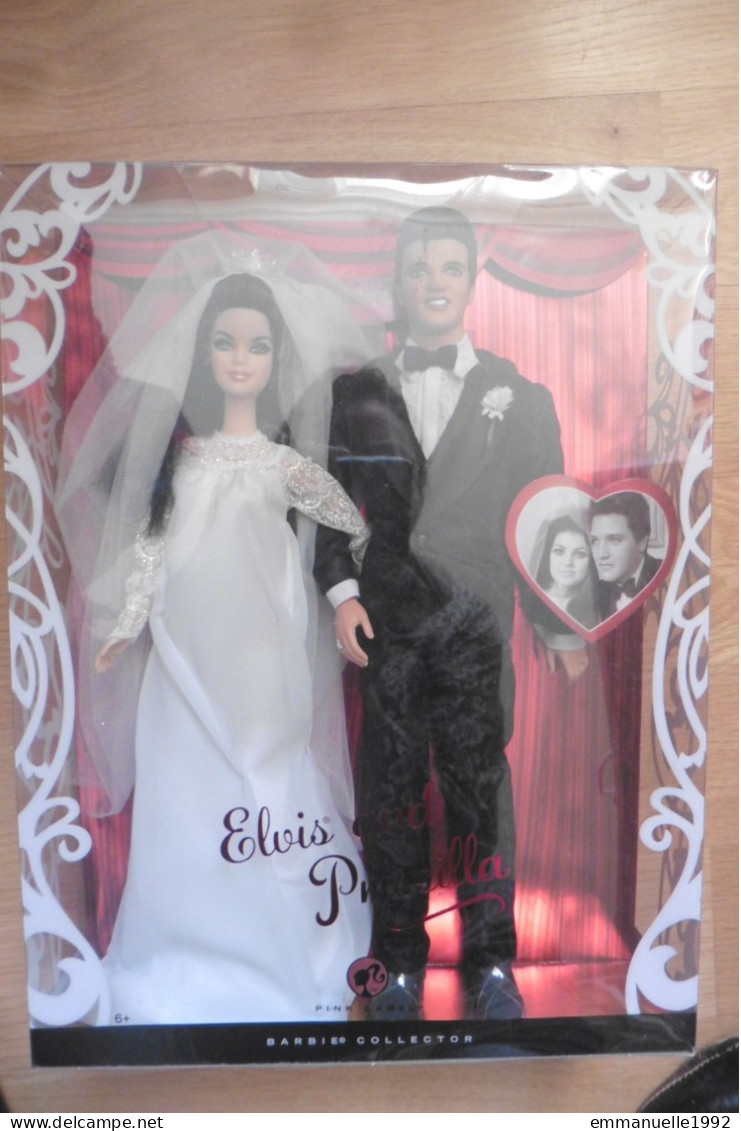 Barbie Mariage Elvis Presley And Priscilla Wedding At Las Vegas 1967 Mattel Collector 2008 Pink Label RARE !!! - Barbie