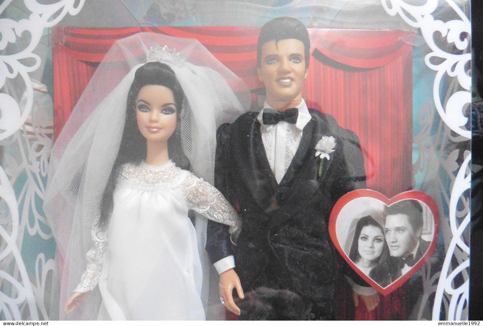 Barbie Mariage Elvis Presley And Priscilla Wedding At Las Vegas 1967 Mattel Collector 2008 Pink Label RARE !!! - Barbie