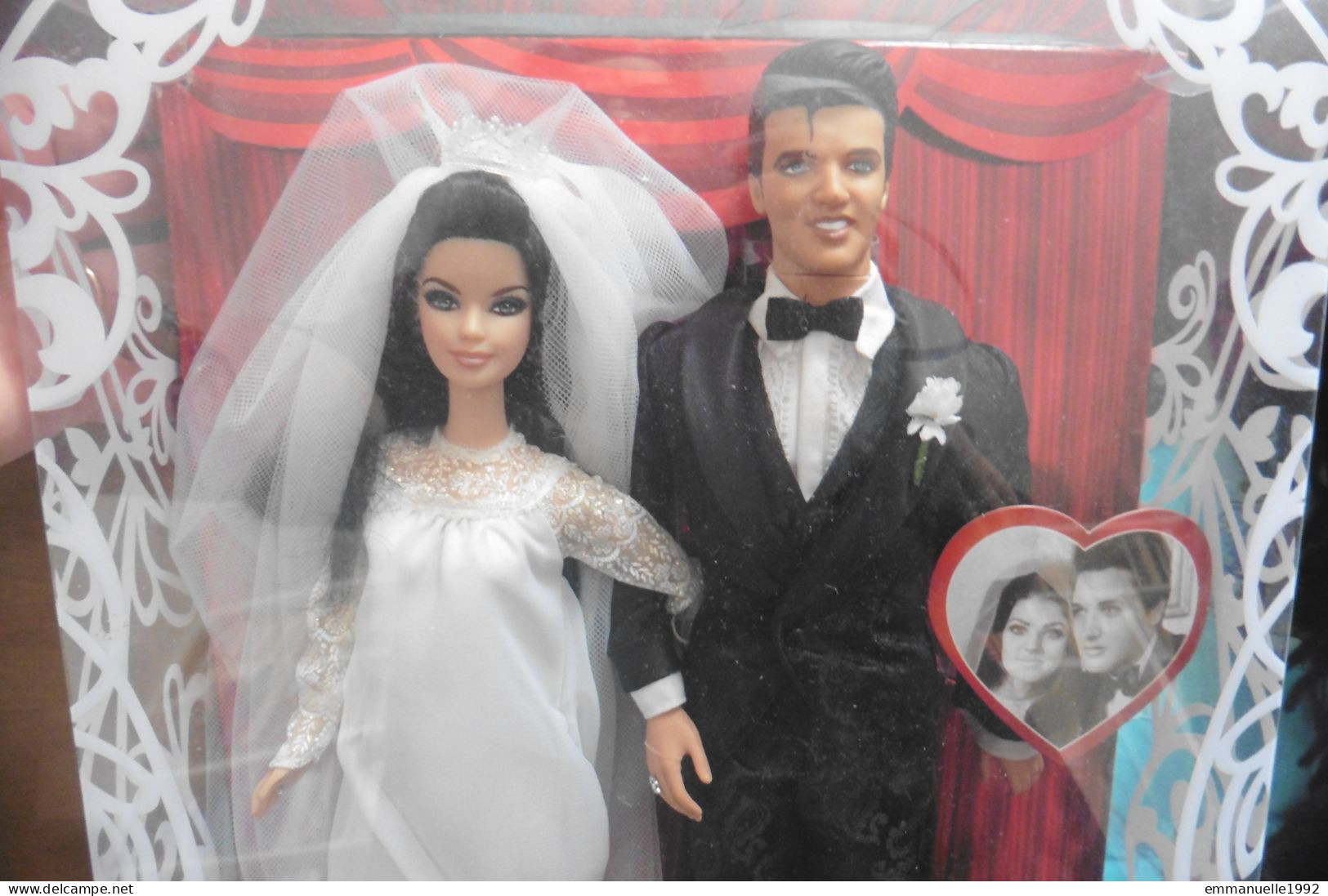 Barbie Mariage Elvis Presley and Priscilla Wedding at Las Vegas 1967 Mattel Collector 2008 Pink Label RARE !!!