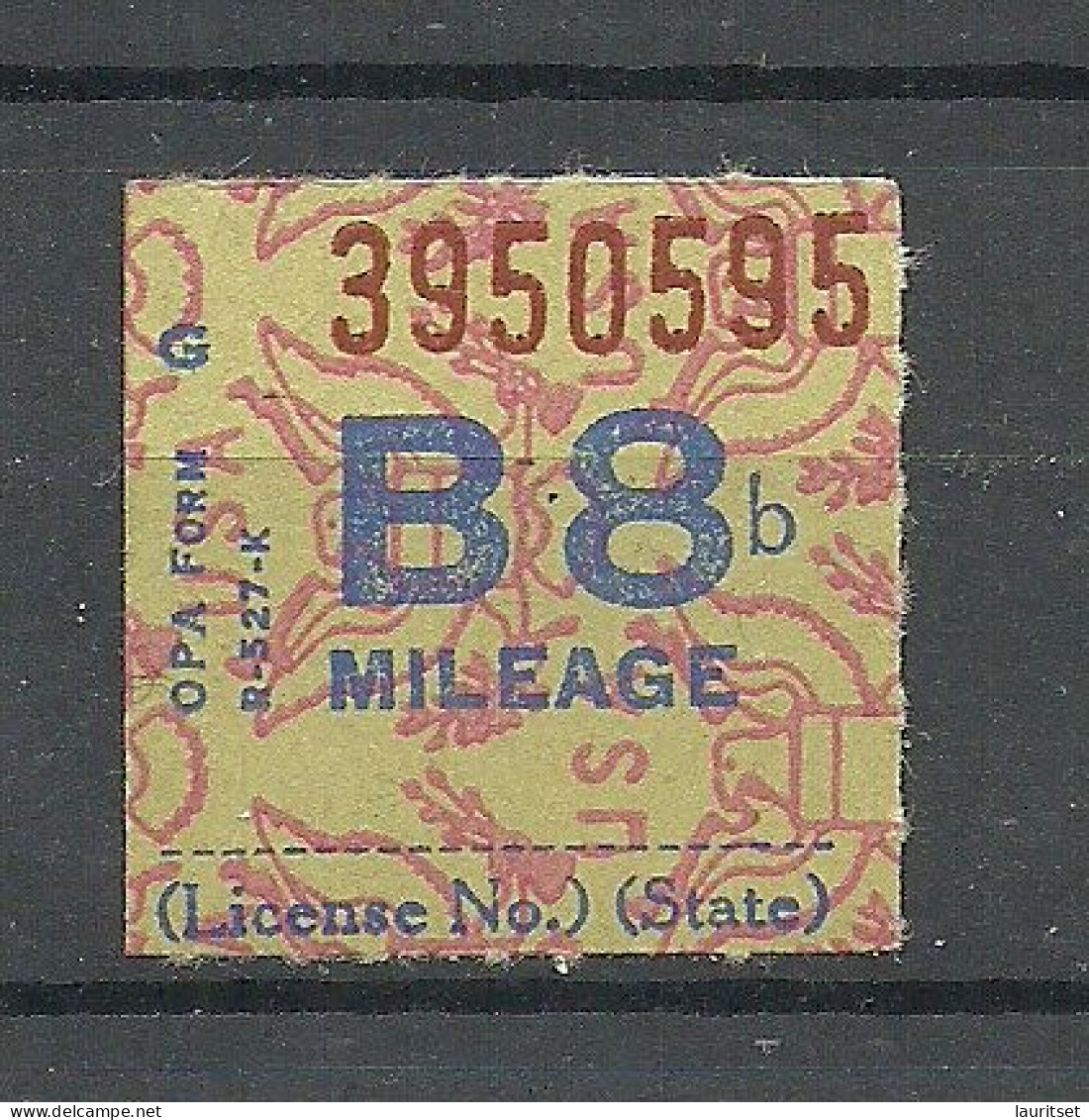 USA Ration Stamp Vignette, Used - Non Classificati