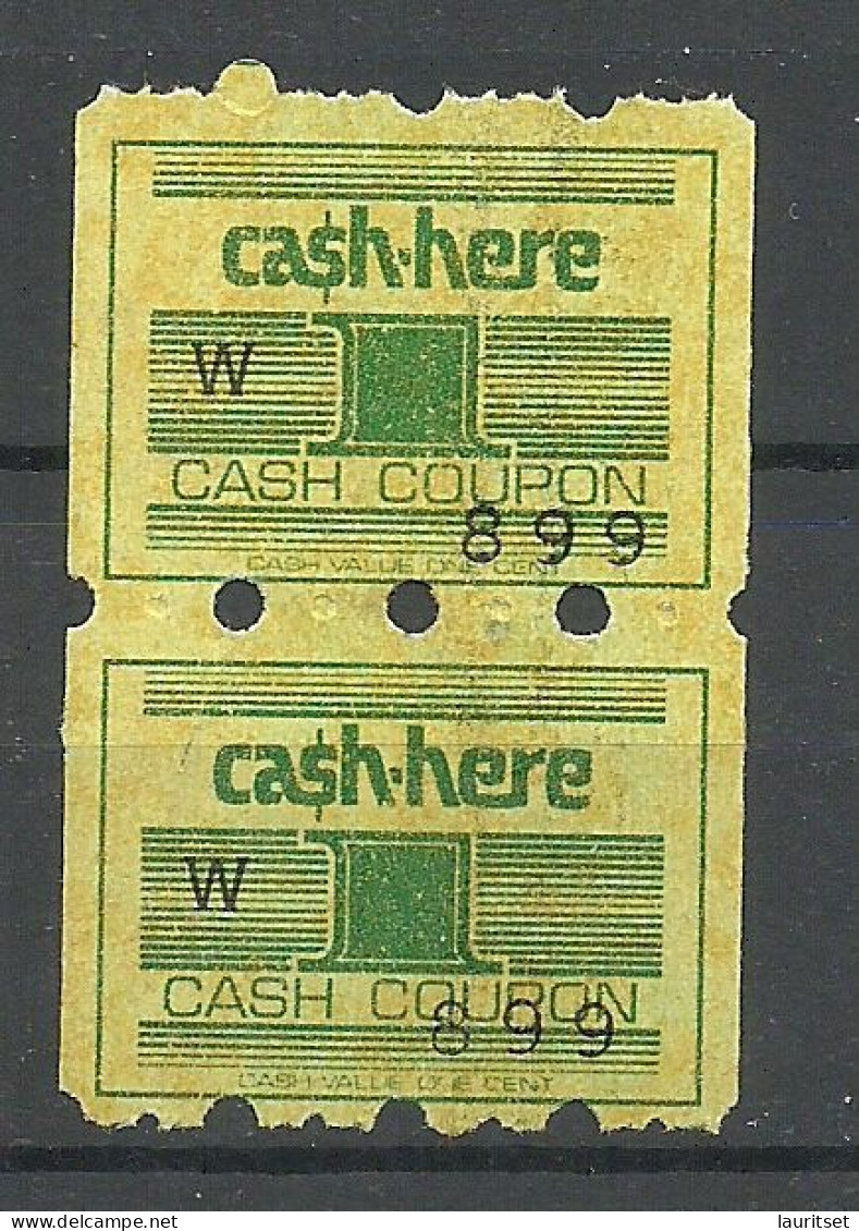 USA Cash Coupon As Pair MNH - Non Classificati