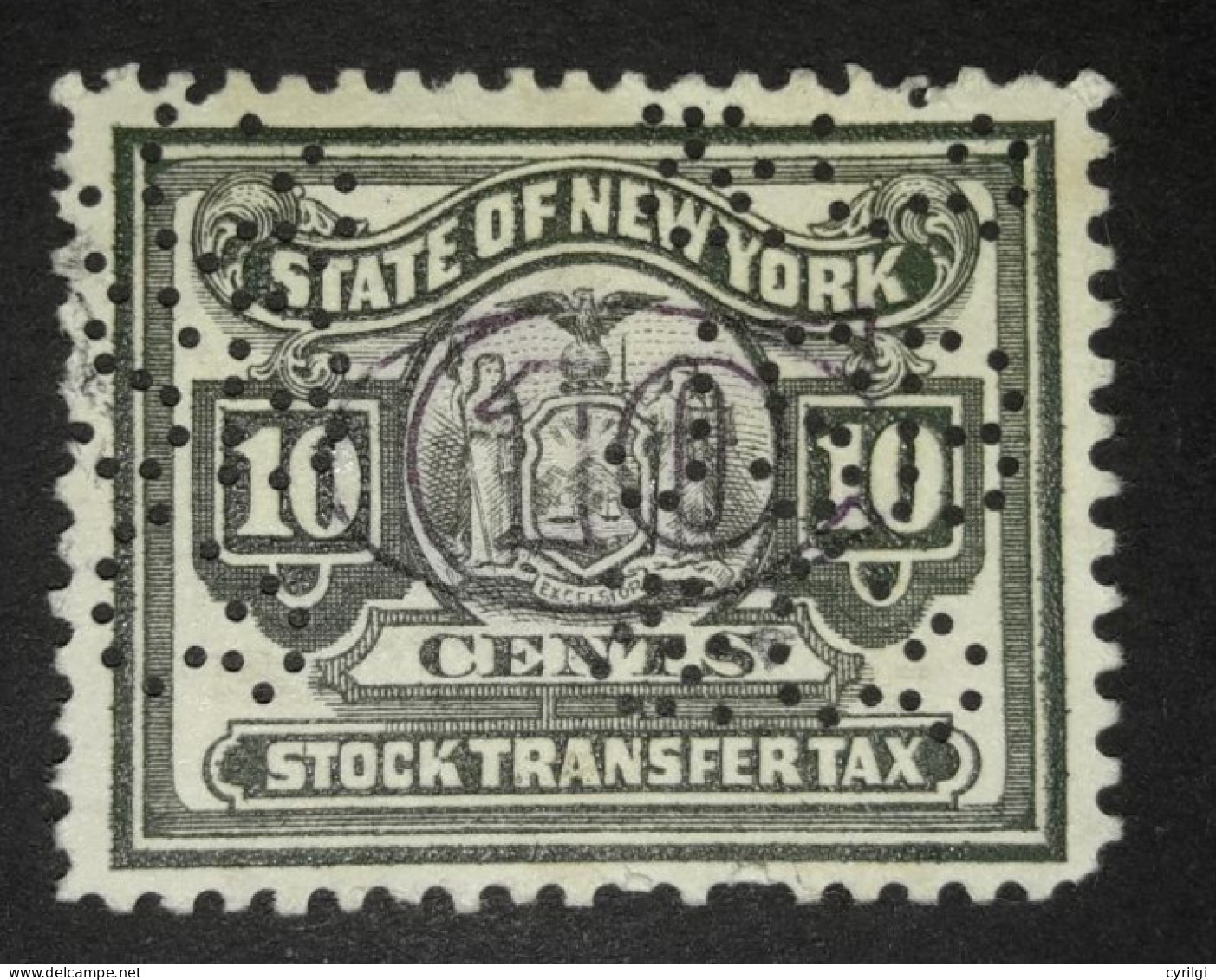 Stock Transfer Tax - New York 10c - Ohne Zuordnung