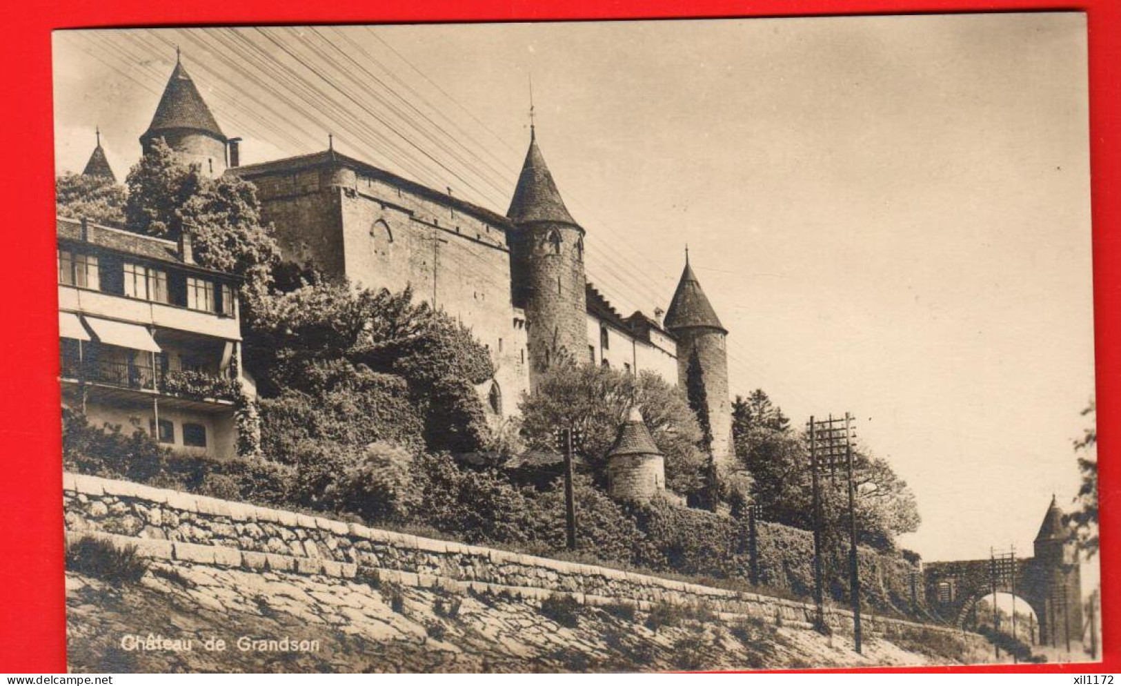 ZVA-10 Chateau De Grandson Ligne De Chemin De Fer. Circulé 1923  Deriaz - Grandson