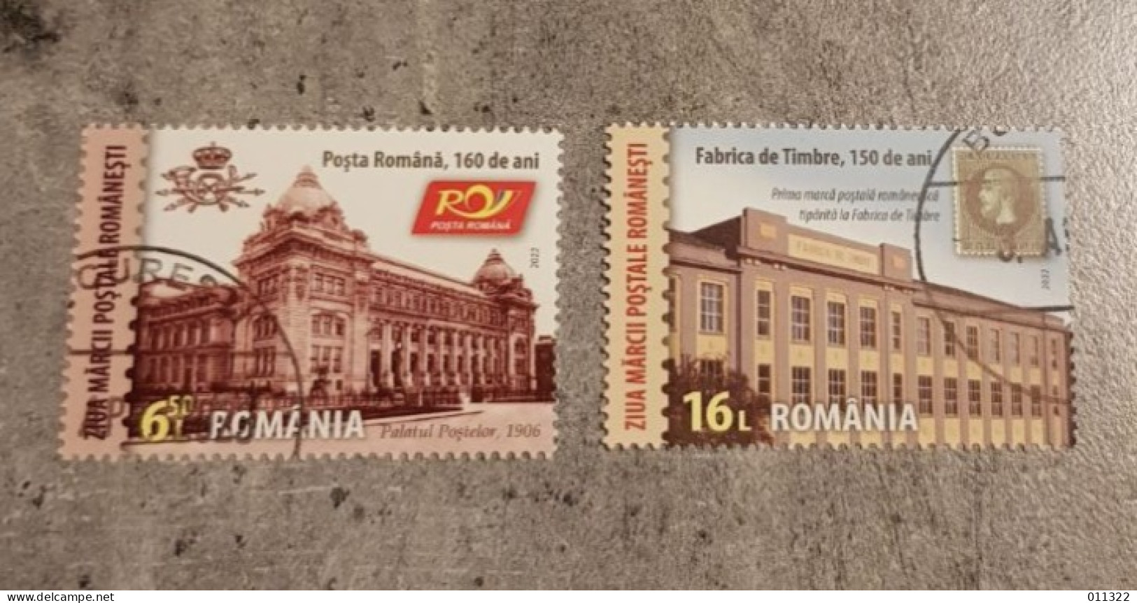 ROMANIA ROMANIAN POSTAL STAMP DAY SET USED - Gebraucht