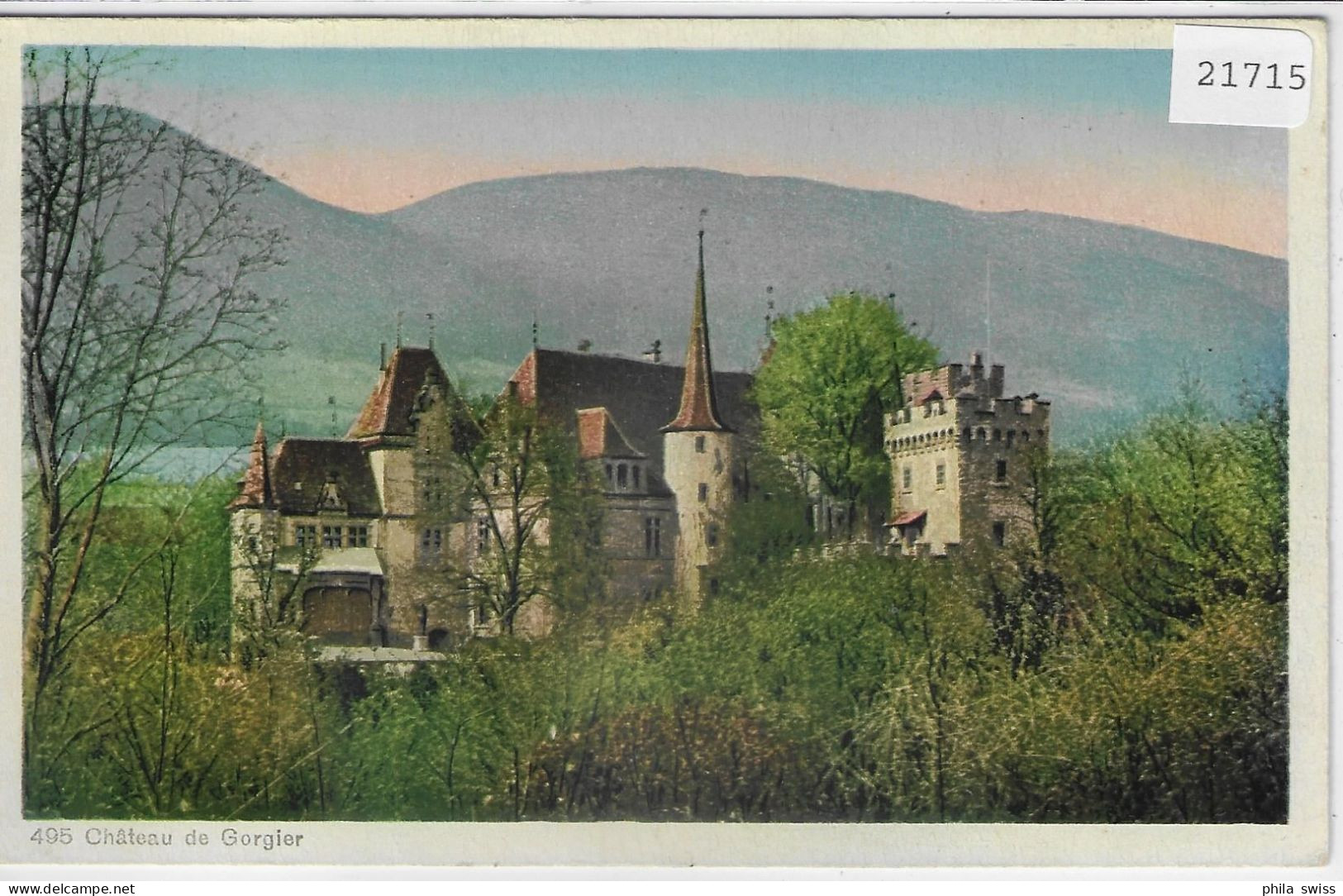 Chateau De Gorgier - Litho - Gorgier